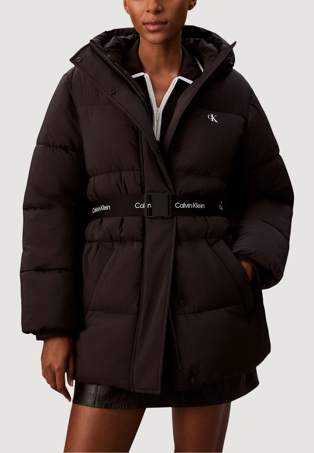 Down jacket Calvin Klein Jeans BELTED MIDWEIGHT PUF