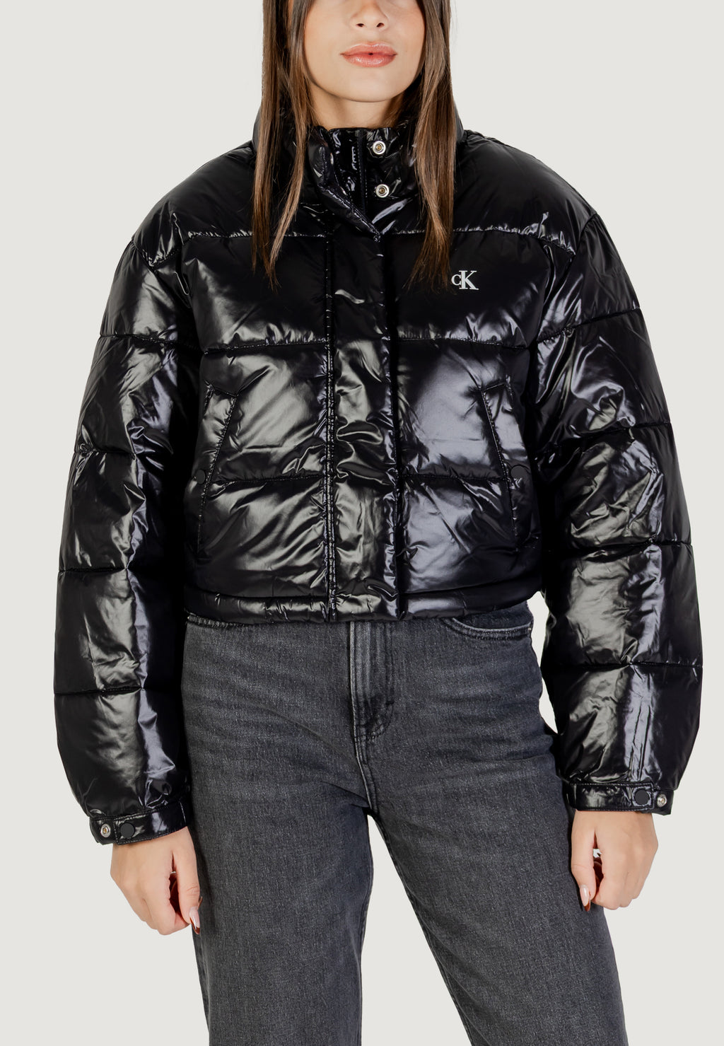 Down jacket Calvin Klein Jeans SHINE CROP PUFFER JA
