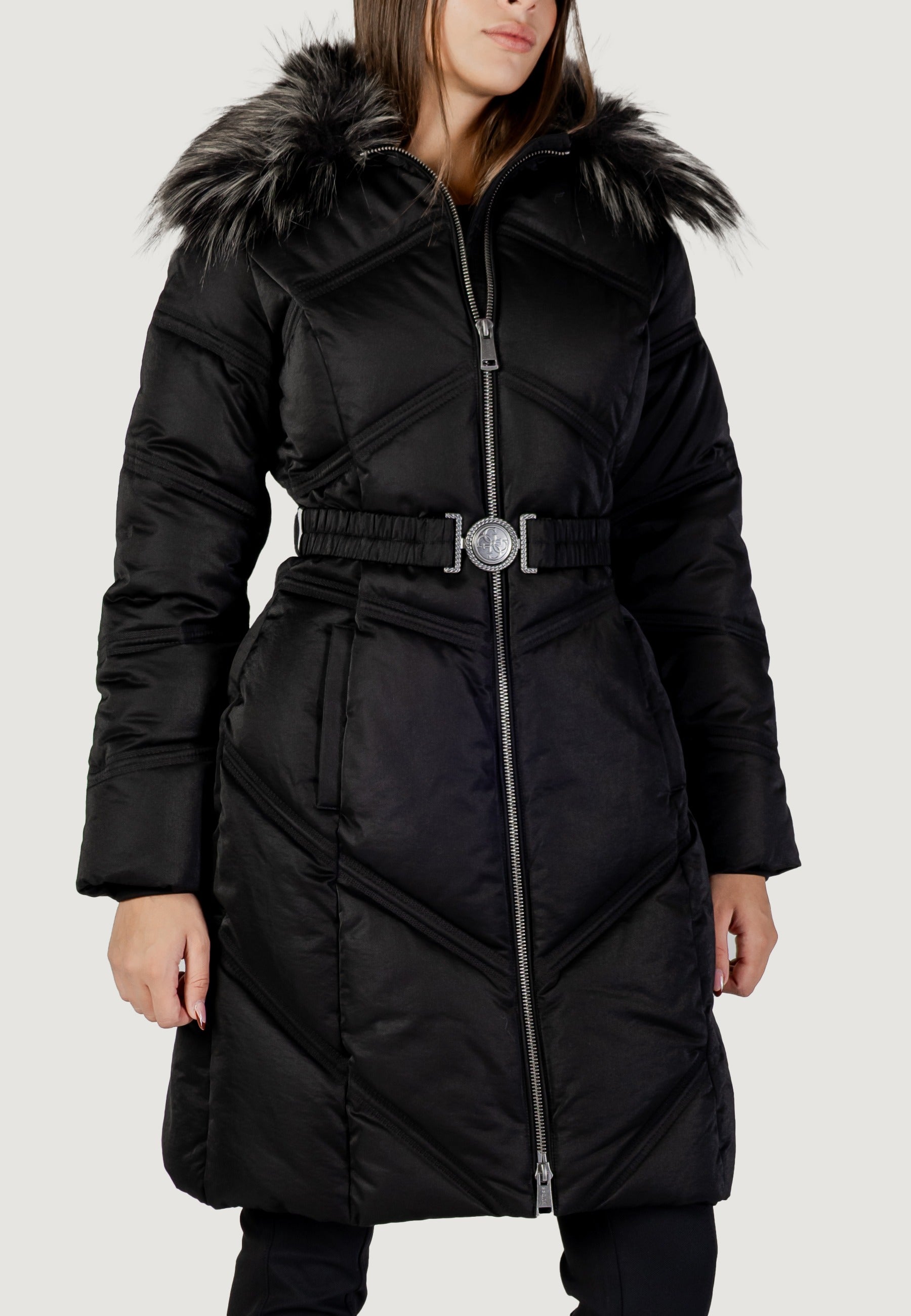 Down jacket Guess ALIENOR LONG BELTED PUFFER