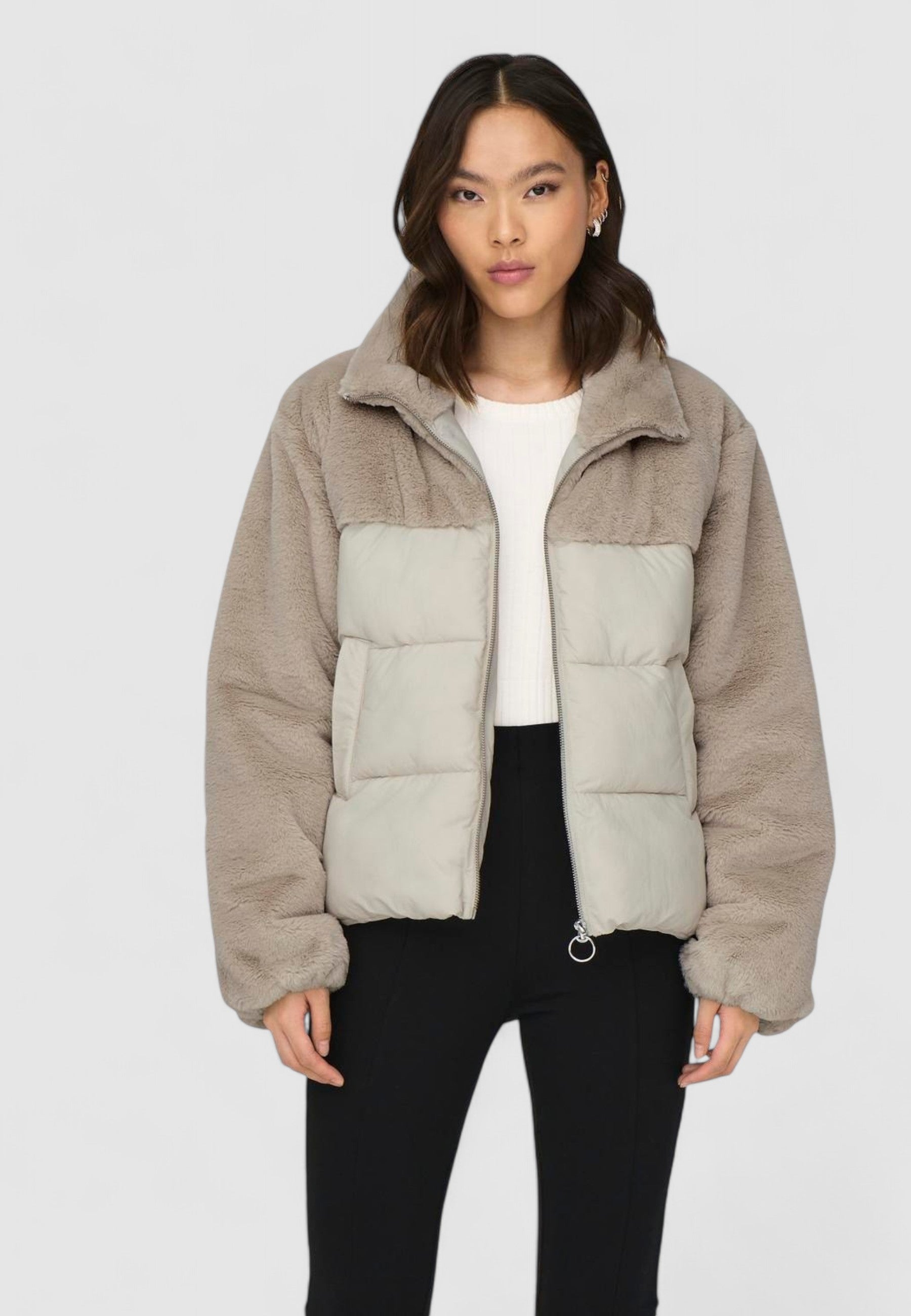 Down jacket Only ONLWANJA FUR PUFFER MIX JACKET NOOS OT