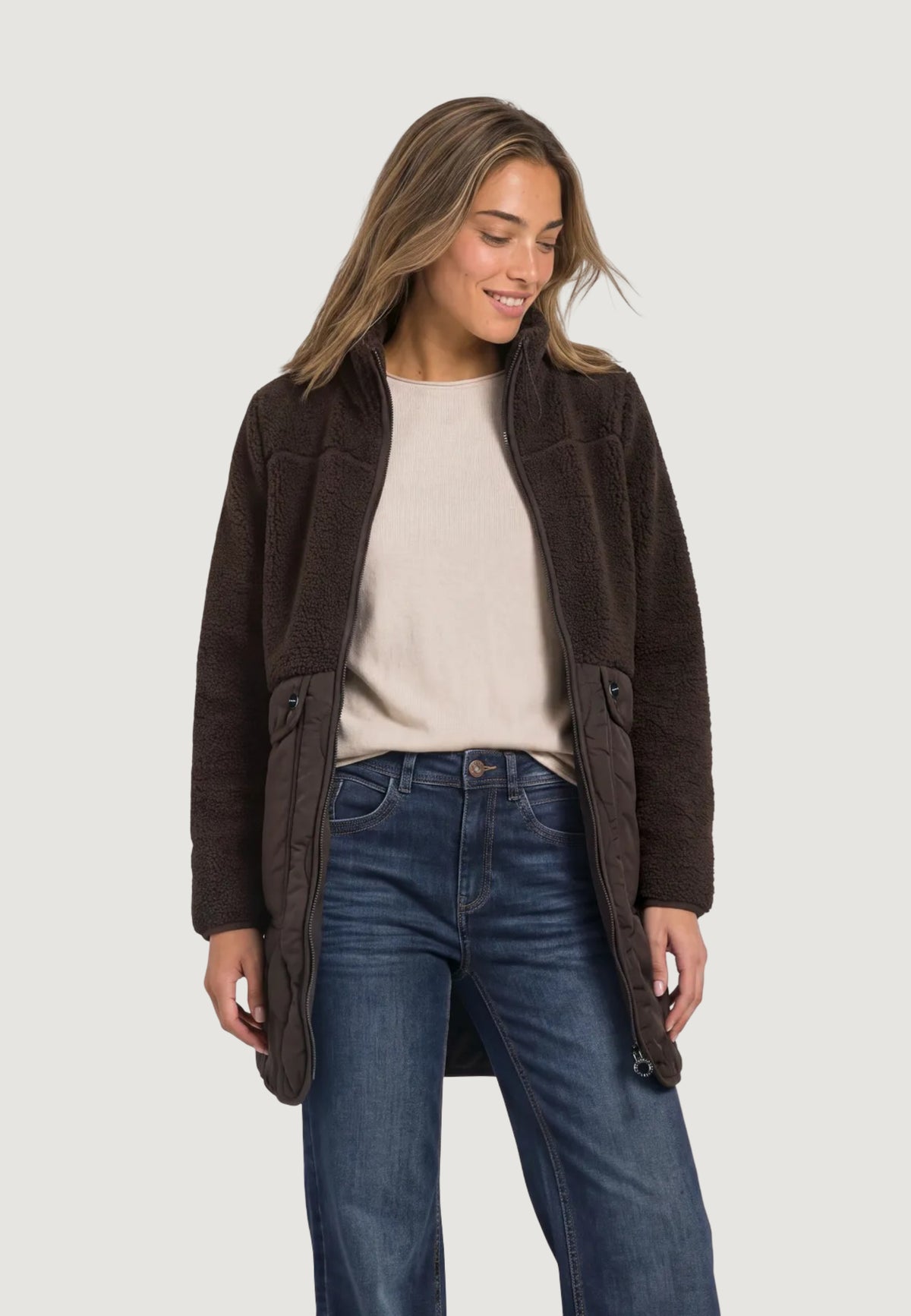 Piumino Street One Mat Mix Teddy Coat W. Quilting