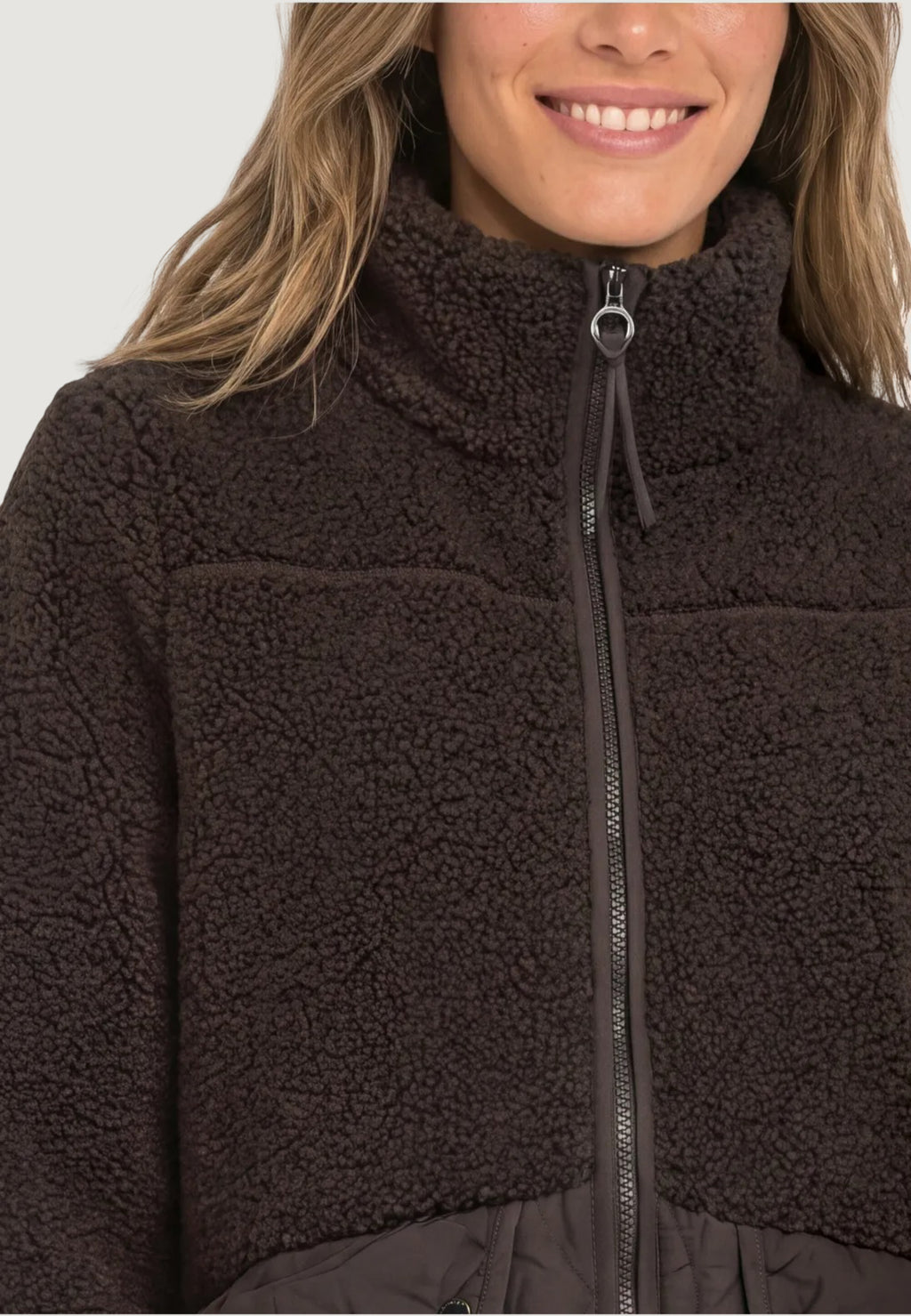 Piumino Street One Mat Mix Teddy Coat W. Quilting
