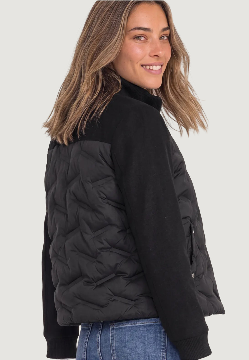Down jacket Street One LTD QR Short Mat Mix Jkt w. Glued