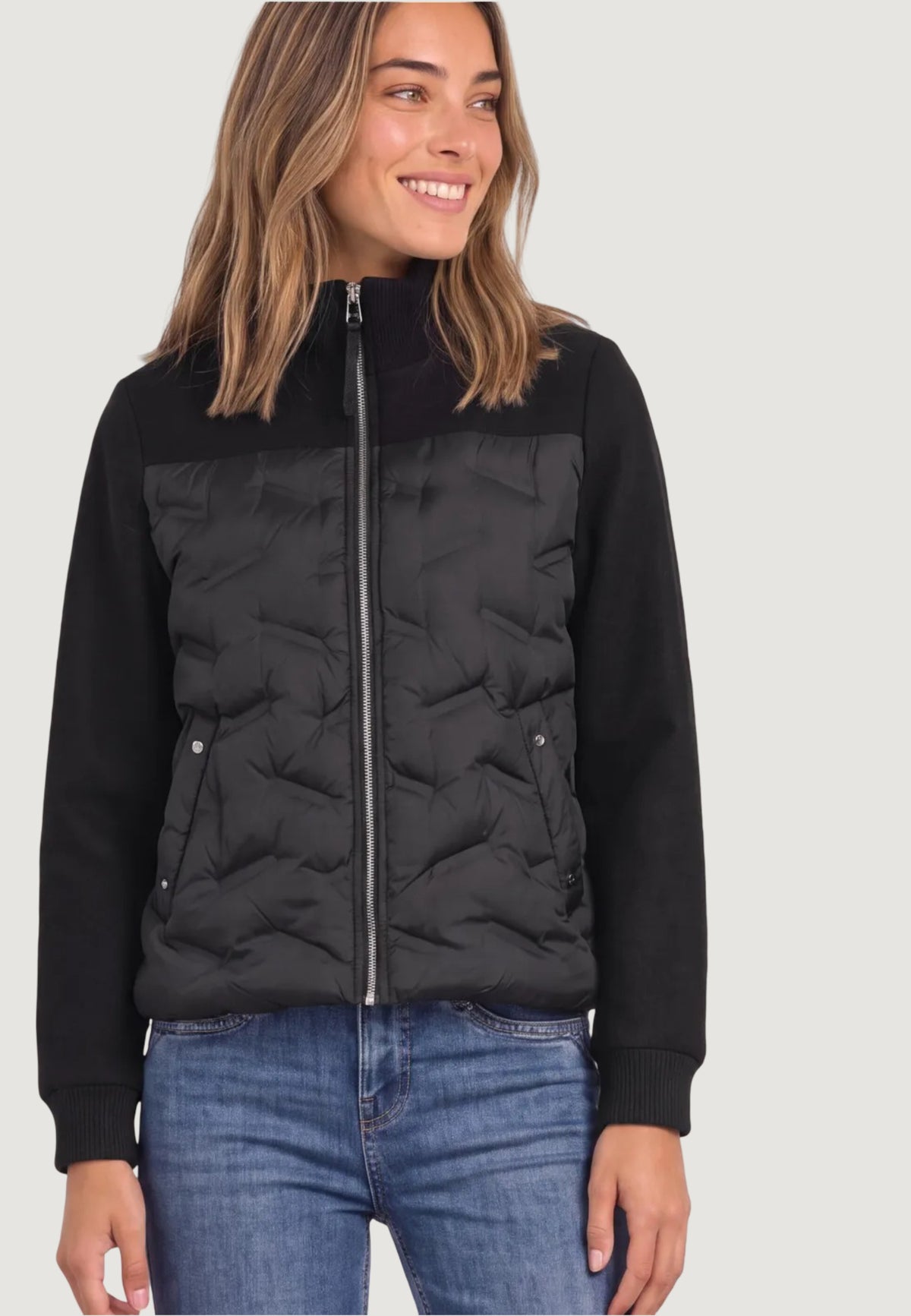 Down jacket Street One LTD QR Short Mat Mix Jkt w. Glued
