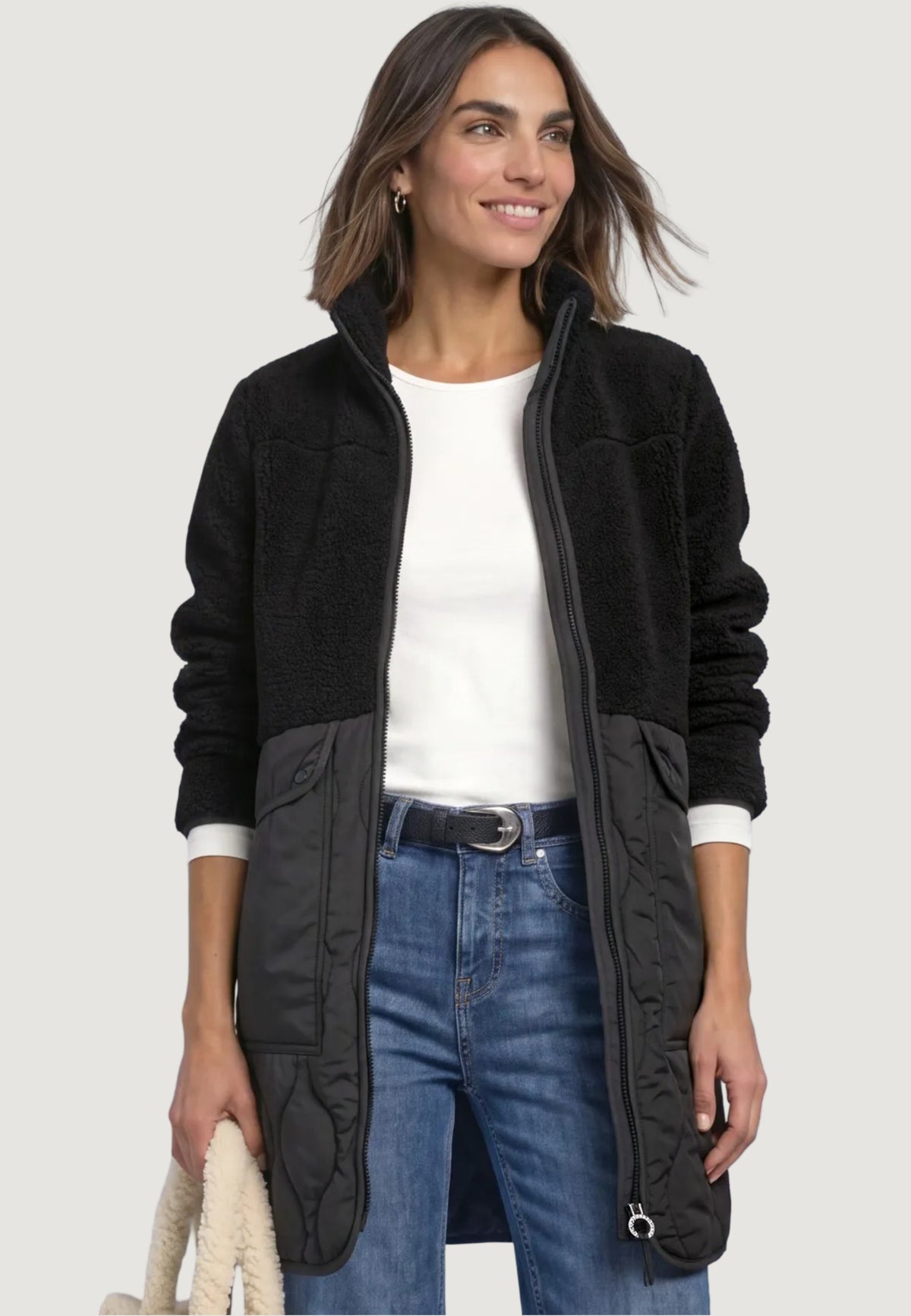 Piumino Street One Mat Mix Teddy Coat W. Quilting