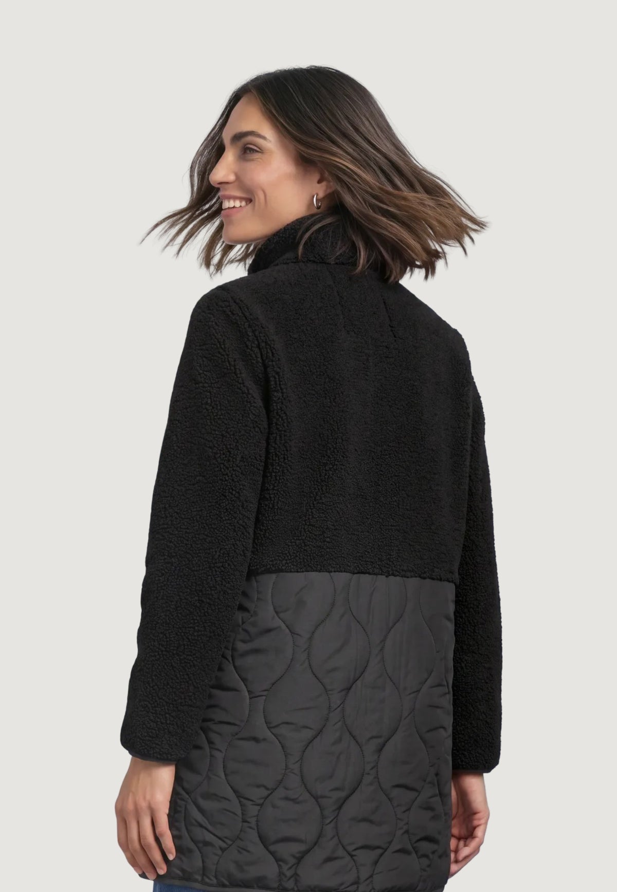 Piumino Street One Mat Mix Teddy Coat W. Quilting
