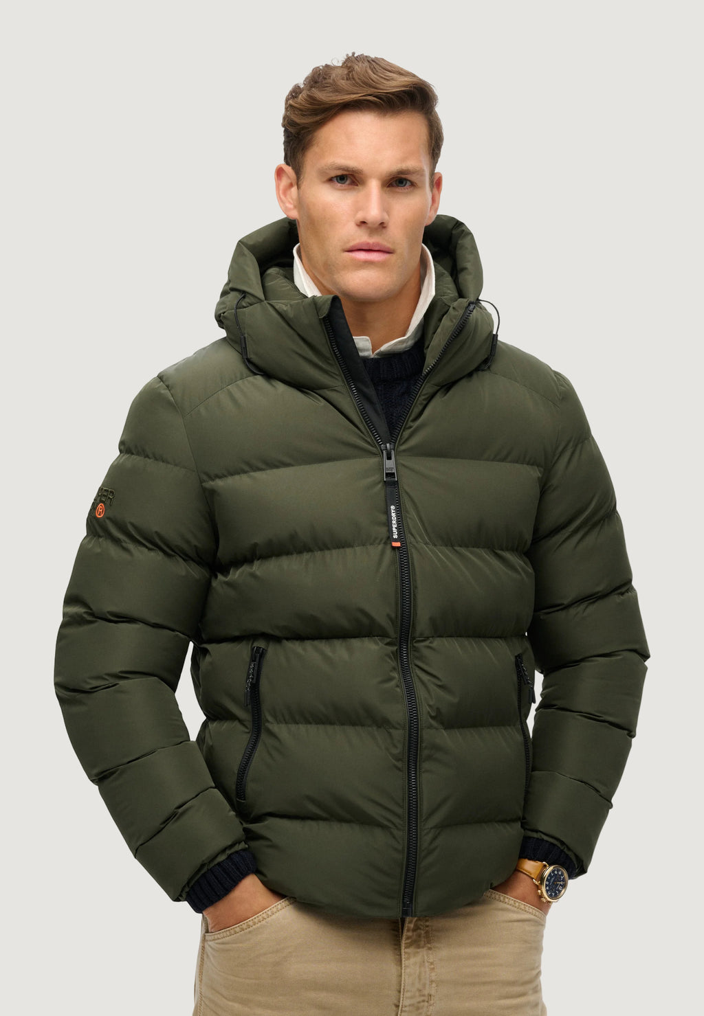 Down Jacket Superdry Hooded Sports Puffer Jacket