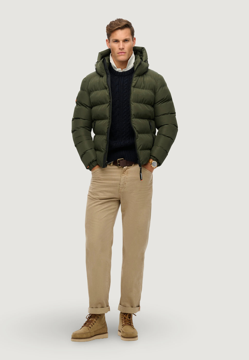Down Jacket Superdry Hooded Sports Puffer Jacket