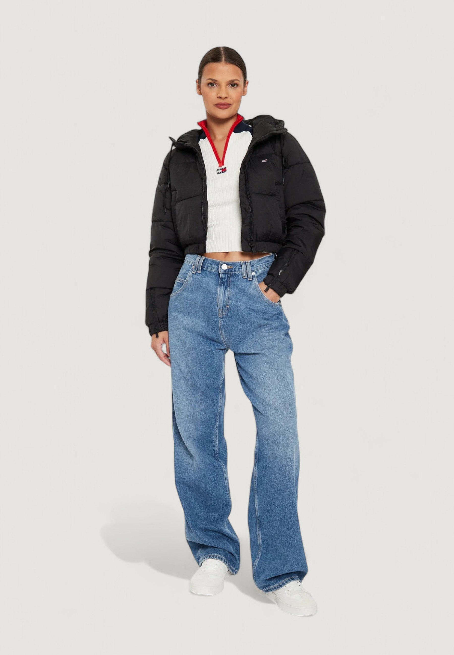 Piumino Tommy Hilfiger Jeans TJW CRP HOODED PUFFE