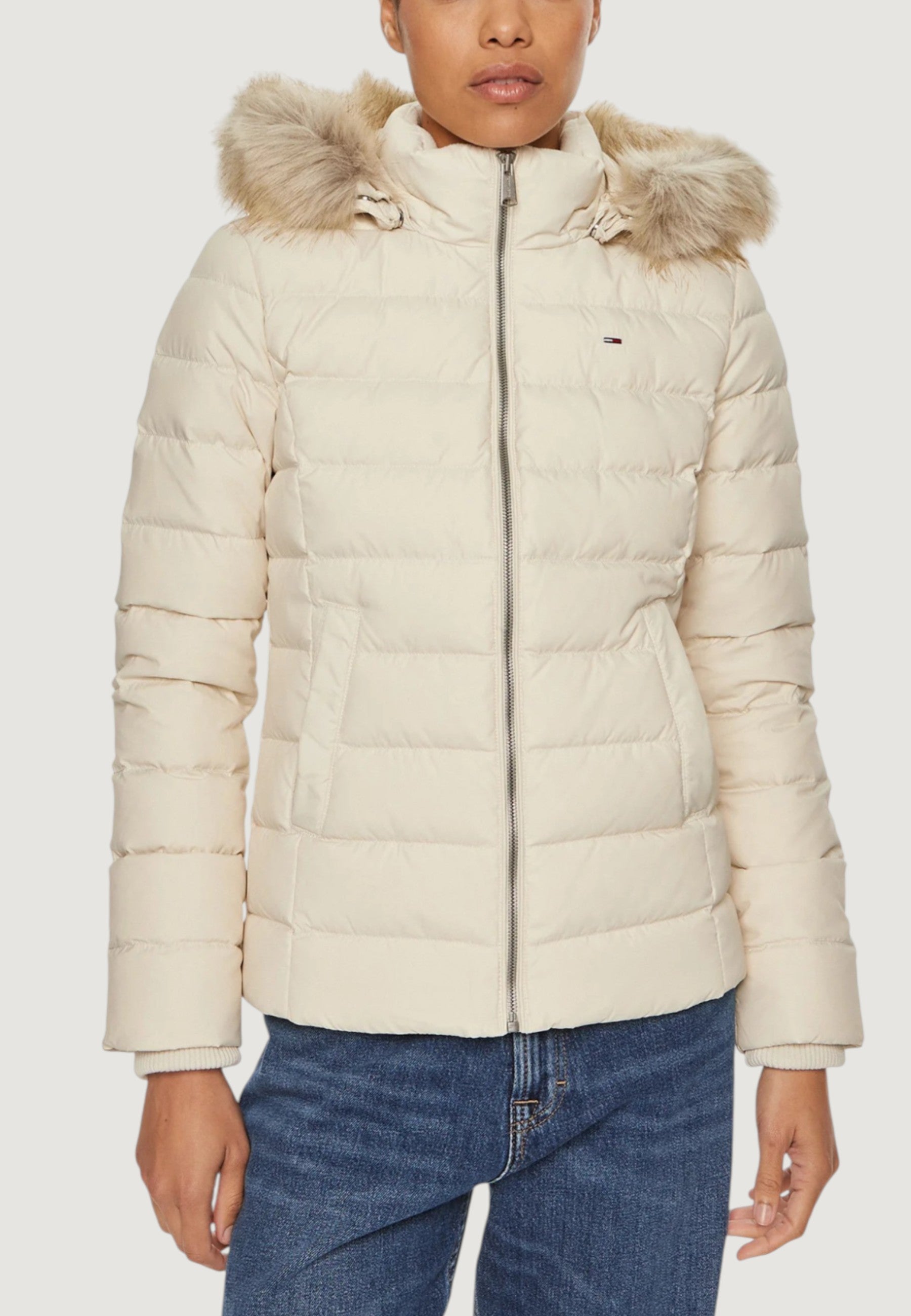 Piumino Tommy Hilfiger Jeans TJW BASIC Panna –