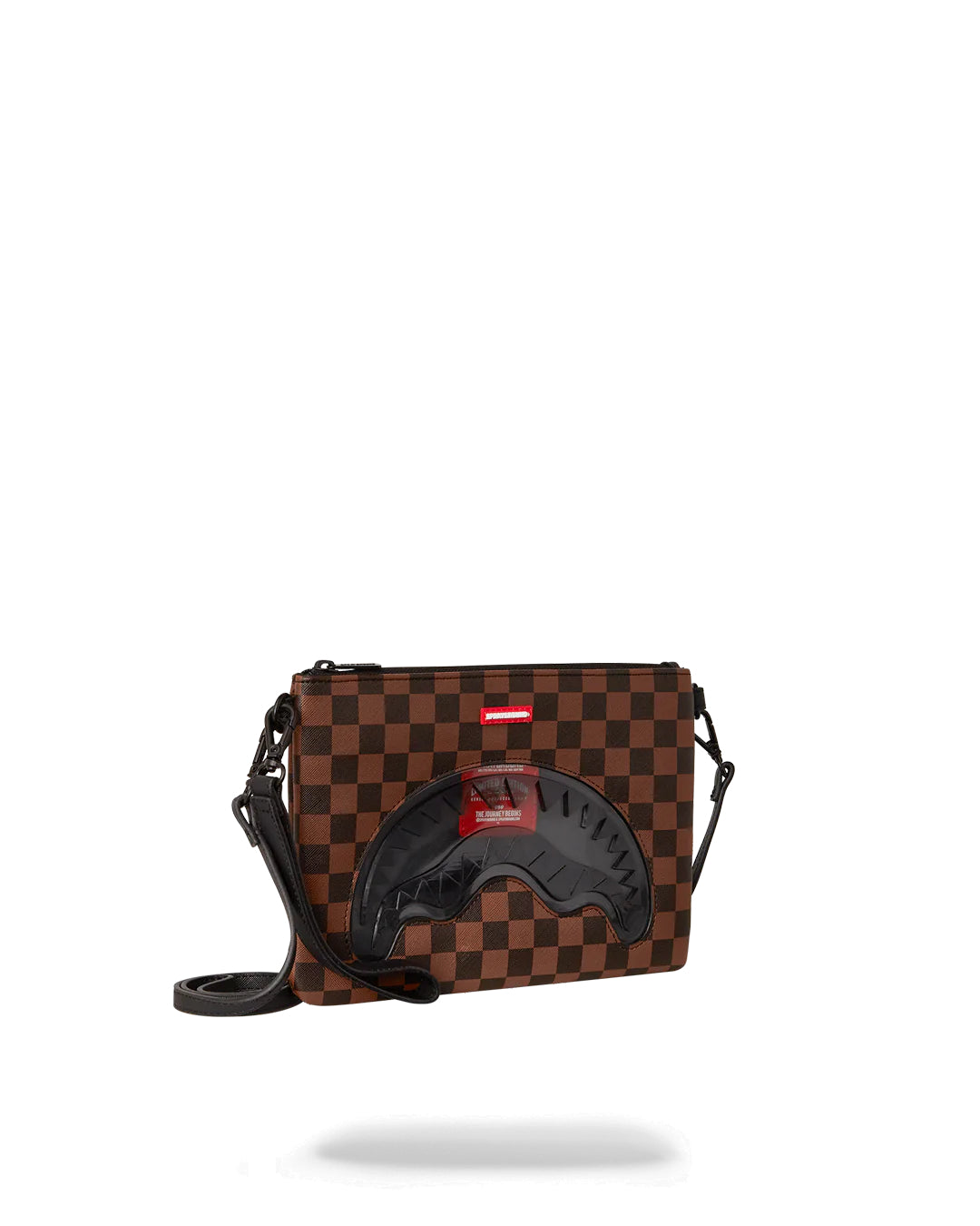Pochette e beauty Sprayground CLEAR RUBBER SHARK CROSSOVER CLUTCH W/ SHOUDLER STRAP