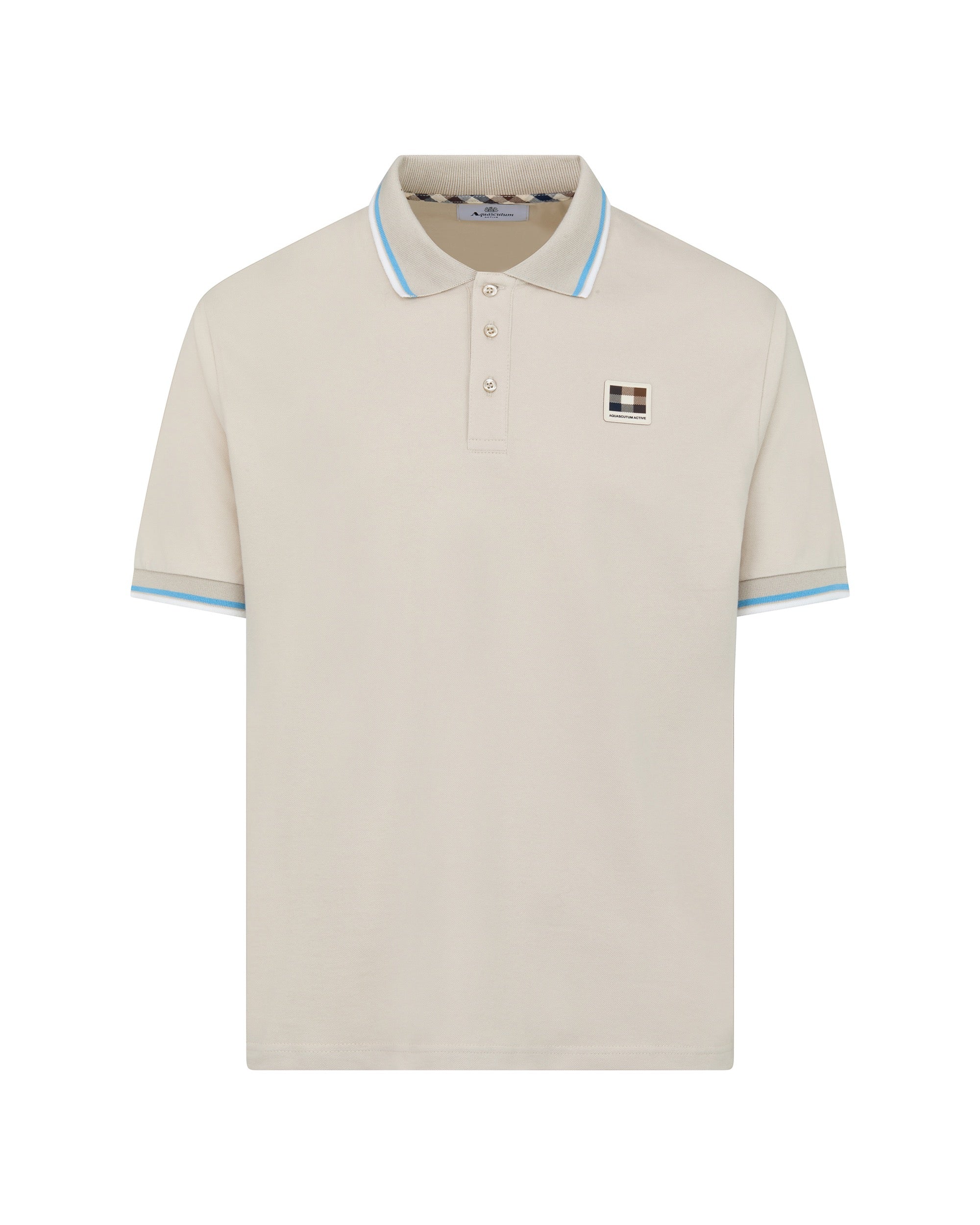 Polo manica corta Aquascutum Active STRETCH PIQUET STRIPES POLO