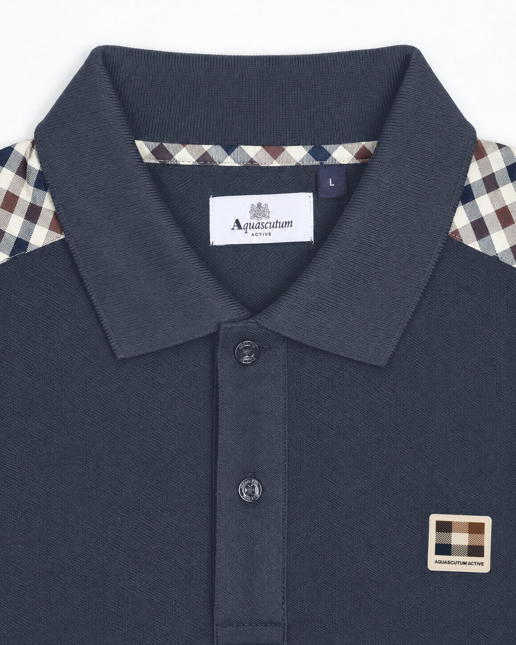 Polo manica corta Aquascutum Active CHECK SHOULDER POLO