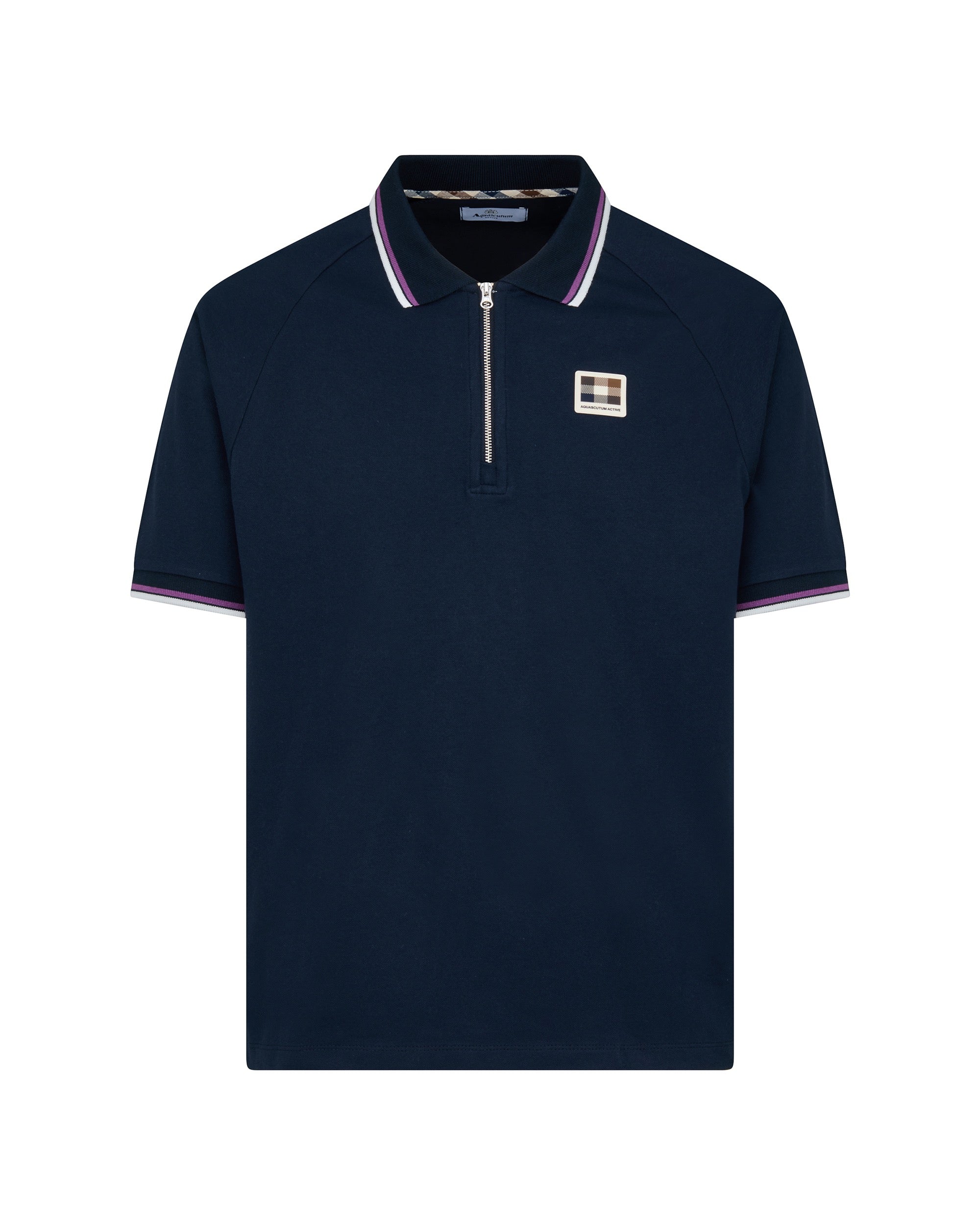 Polo manica corta Aquascutum Active STRETCH PIQUET HALF ZIP POLO