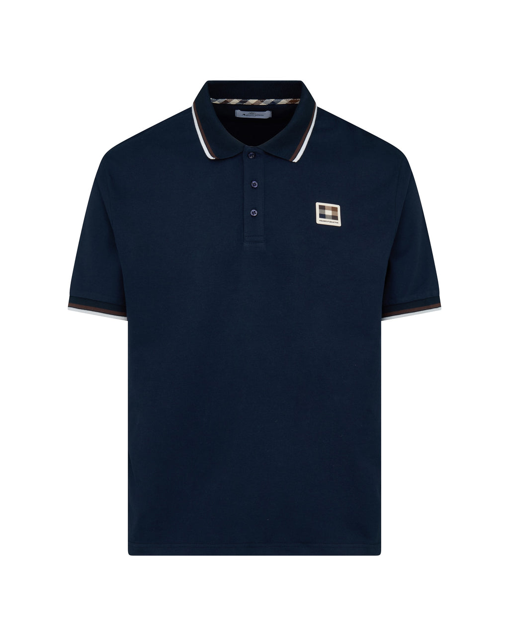 Polo manica corta Aquascutum Active STRETCH PIQUET STRIPES POLO