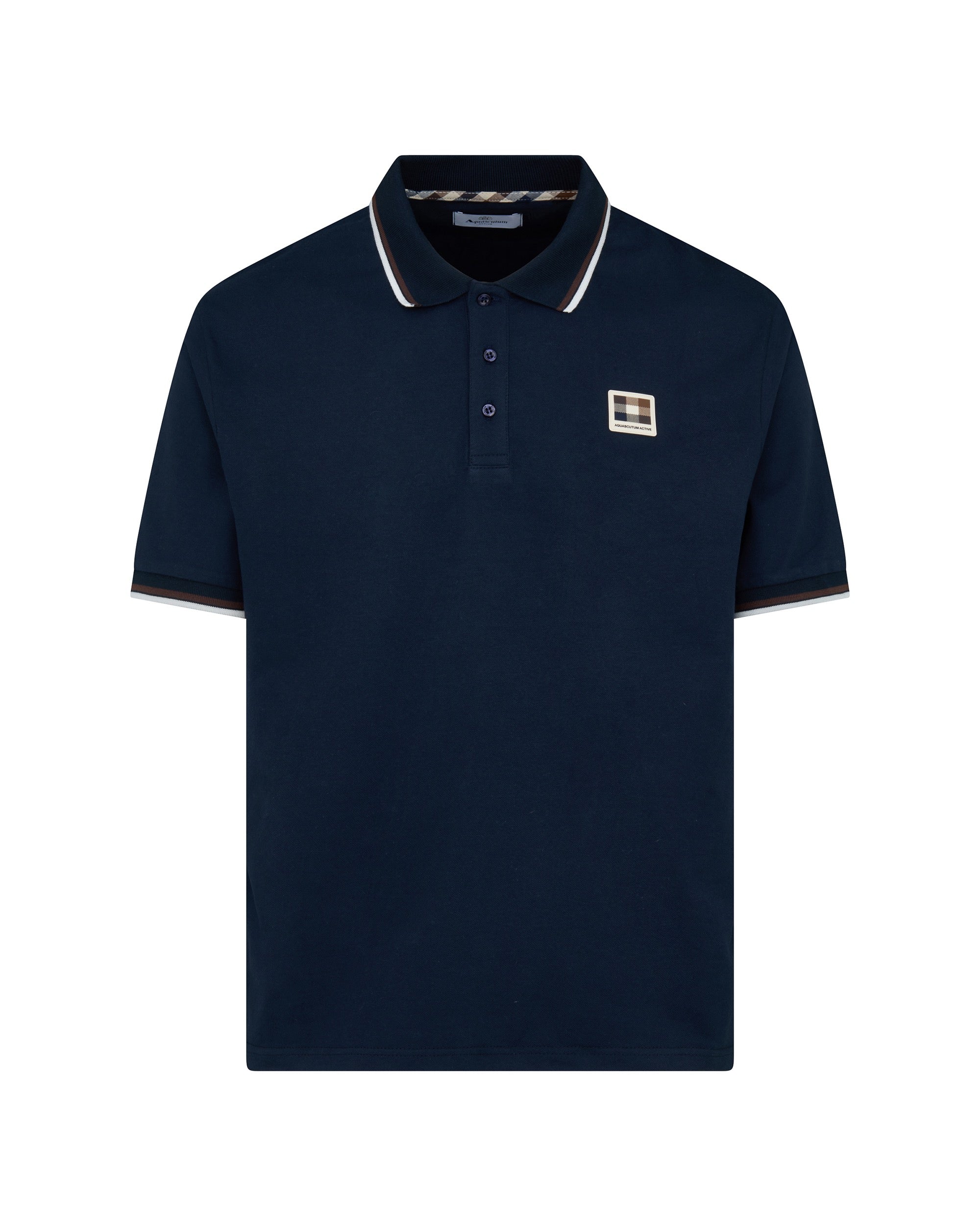 Polo manica corta Aquascutum Active STRETCH PIQUET STRIPES POLO