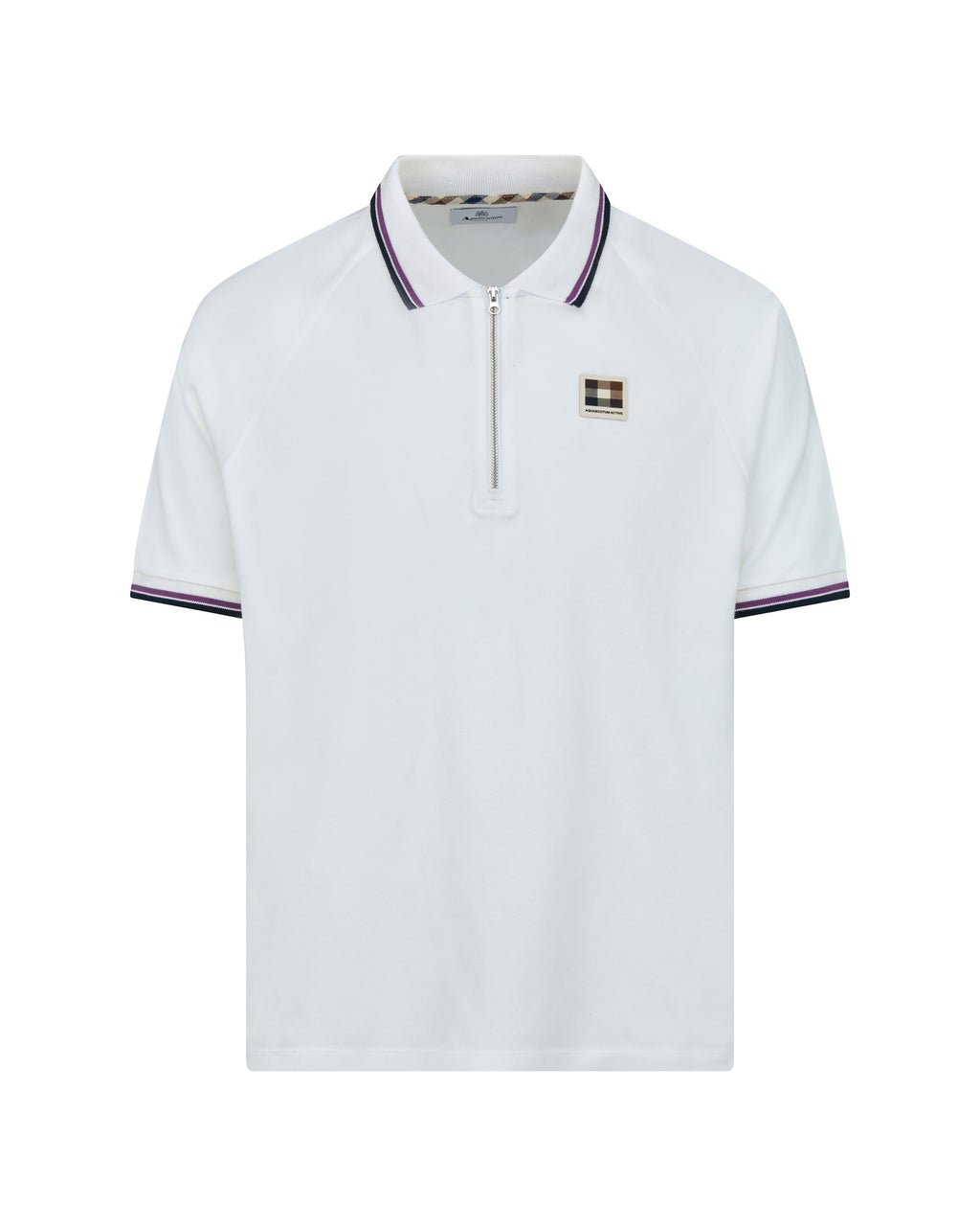 Polo manica corta Aquascutum Active STRETCH PIQUET HALF ZIP POLO