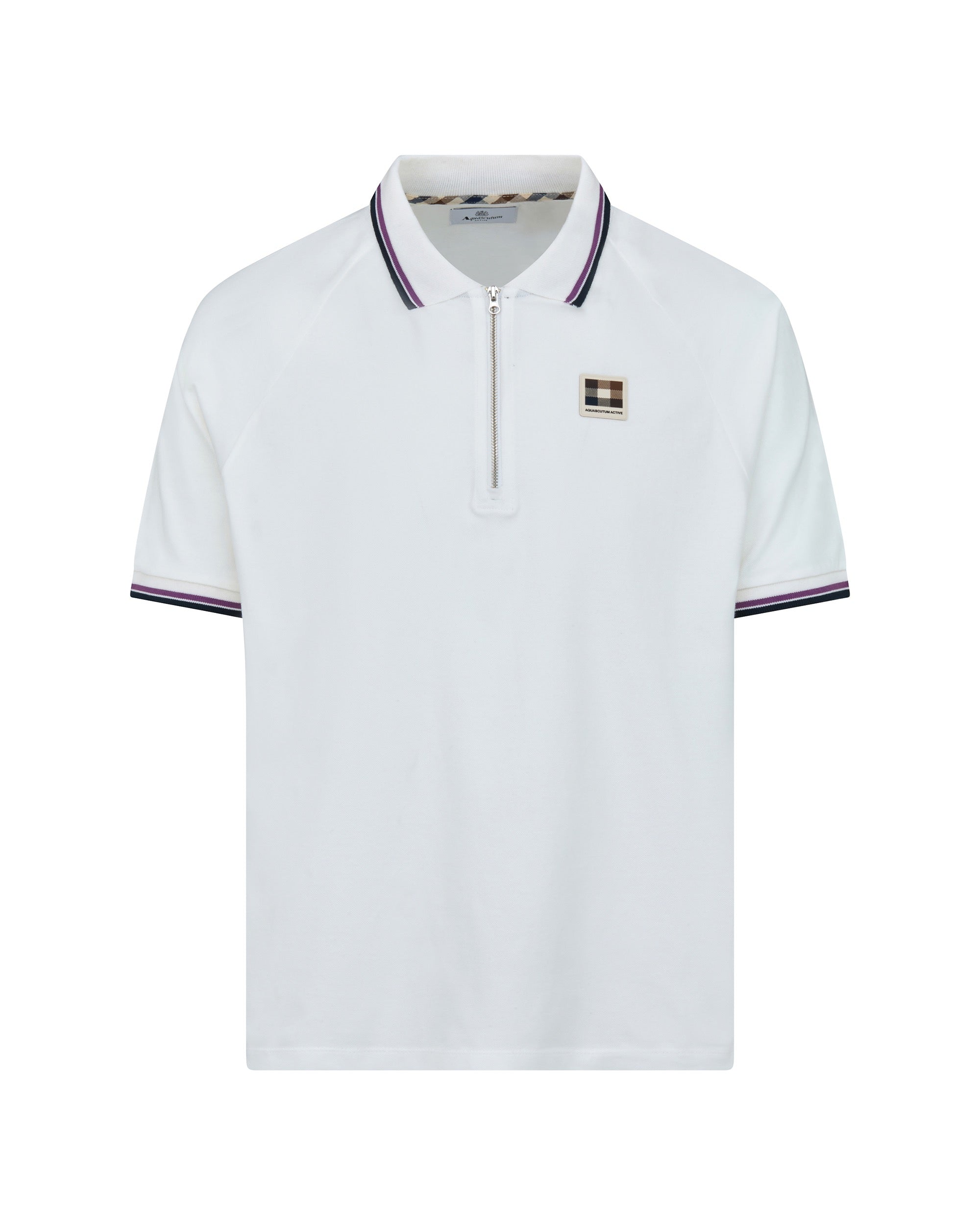 Polo manica corta Aquascutum Active STRETCH PIQUET HALF ZIP POLO