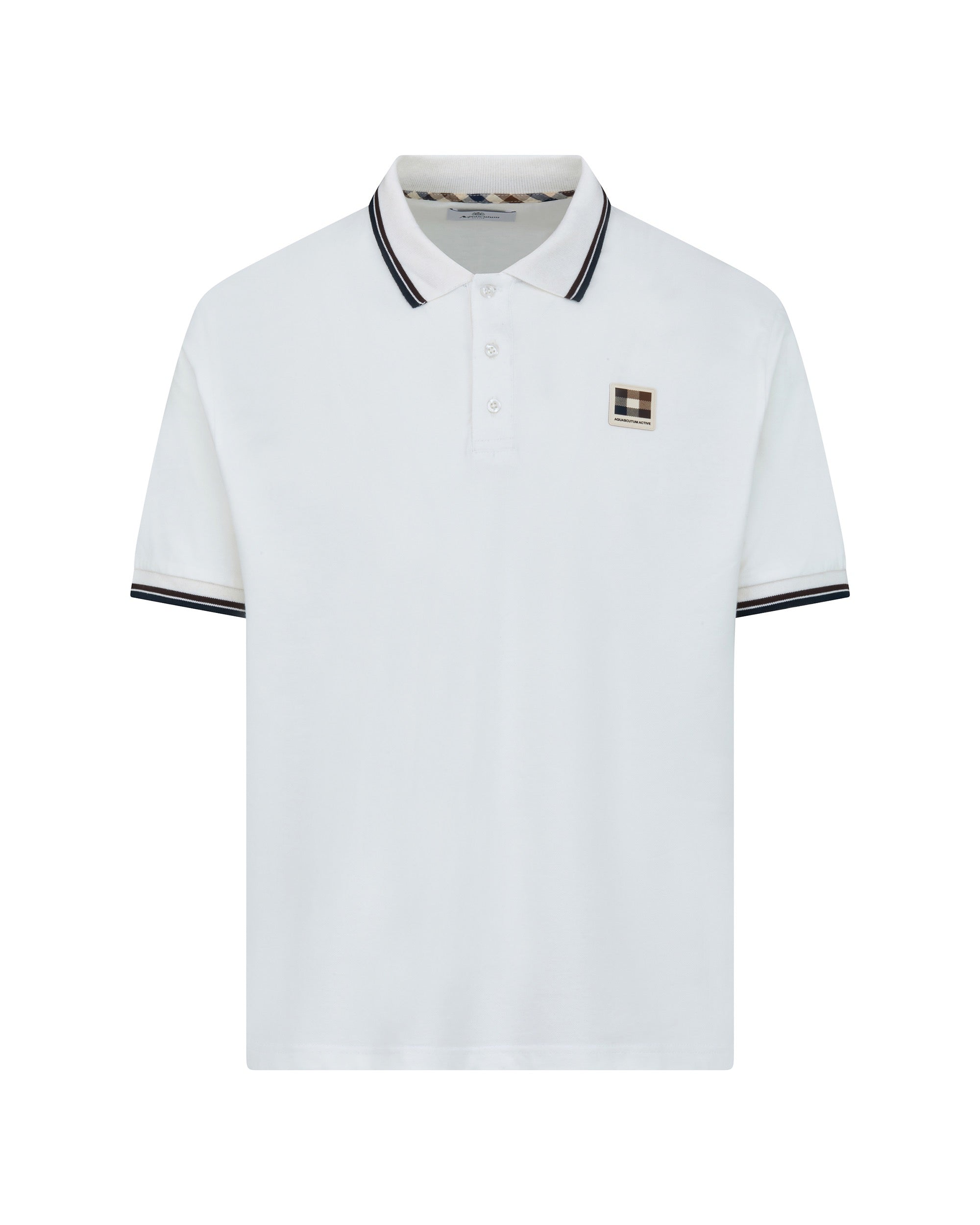 Polo manica corta Aquascutum Active STRETCH PIQUET STRIPES POLO