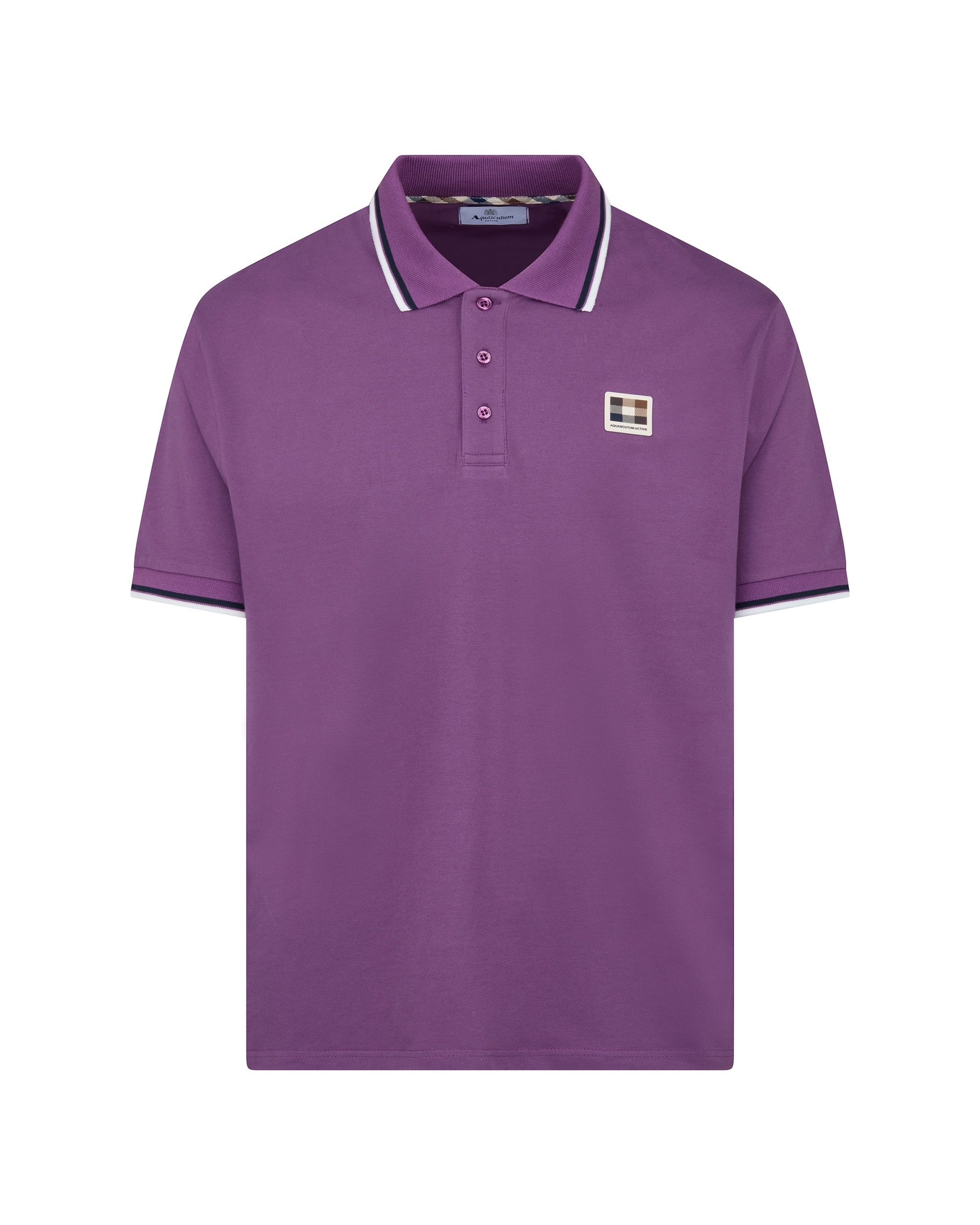 Polo manica corta Aquascutum Active STRETCH PIQUET STRIPES POLO