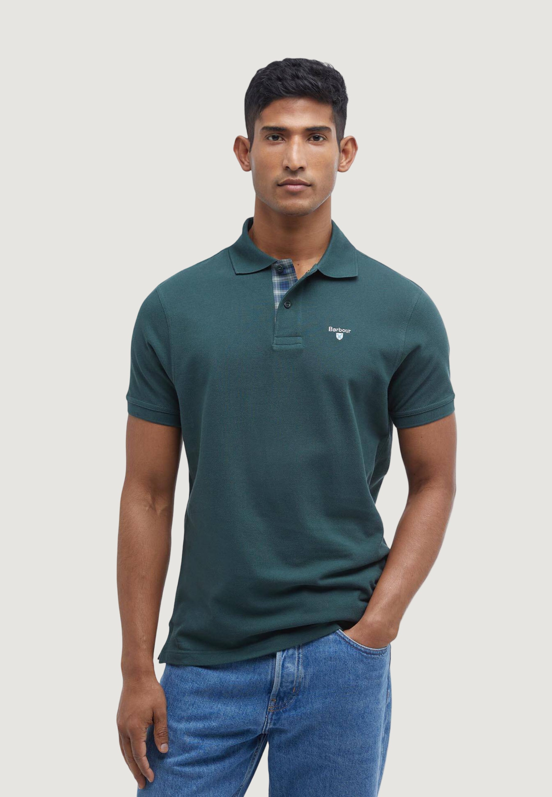 Polo manica corta Barbour TARTAN PIQUE