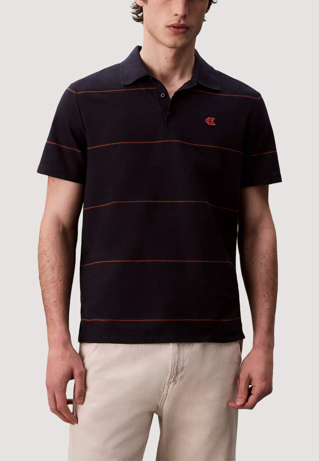 Polo shirt Calvin Klein Jeans SS CROSS GRAIN STRIP