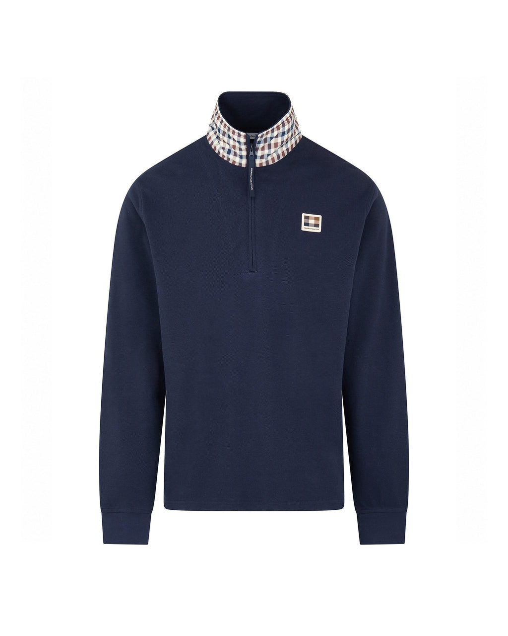 Polo manica lunga Aquascutum Active HEAVY PIQUET COLLAR ZIP POLO