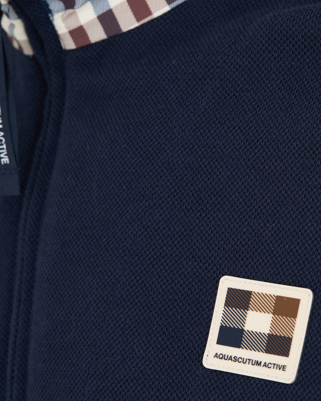 Polo manica lunga Aquascutum Active HEAVY PIQUET COLLAR ZIP POLO