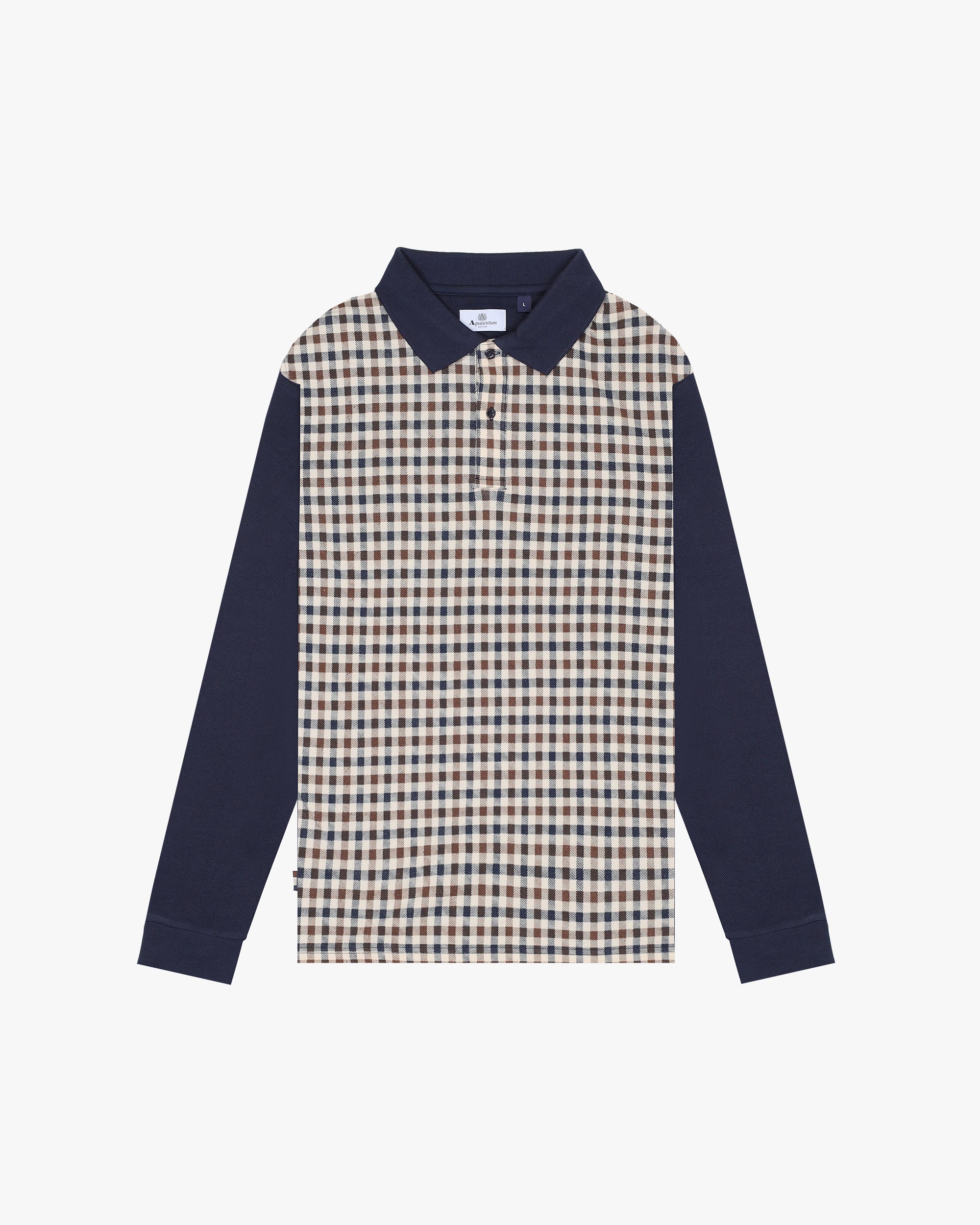 Polo manica lunga Aquascutum Active ICONIC FRONT POLO L/S