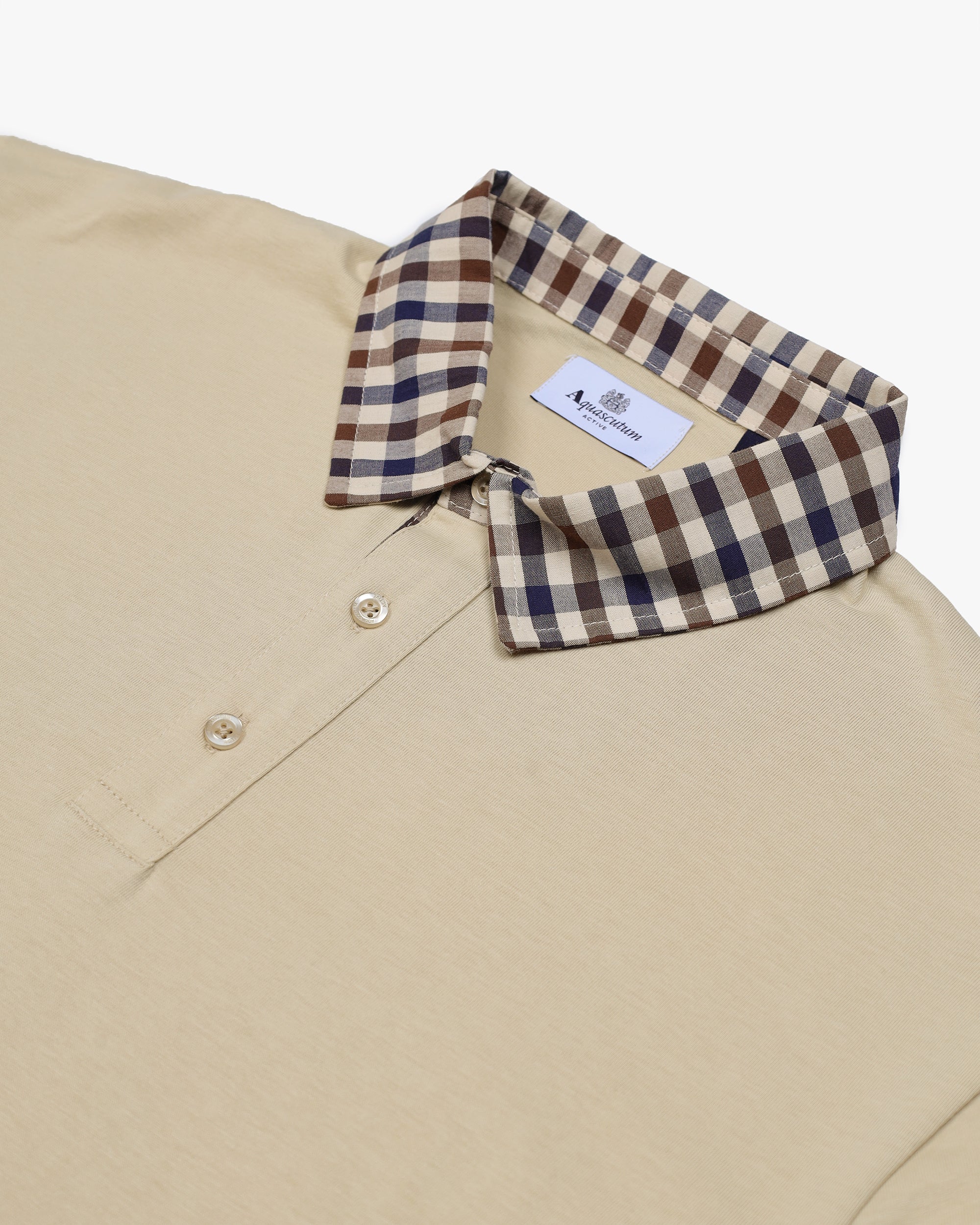 Polo manica lunga Aquascutum Active CLUB CHECK COLLAR POLO L/S