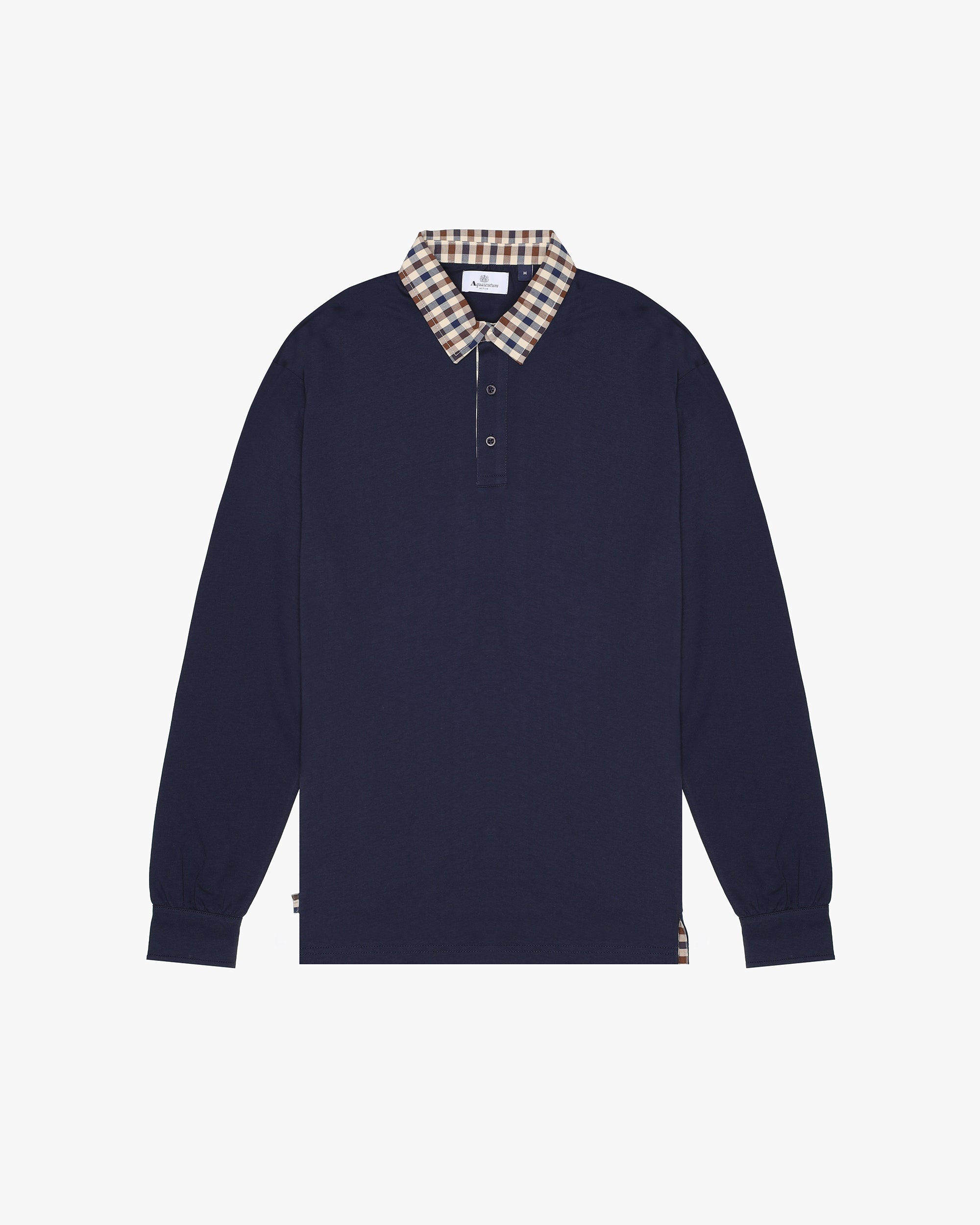 Polo manica lunga Aquascutum Active CLUB CHECK COLLAR POLO L/S