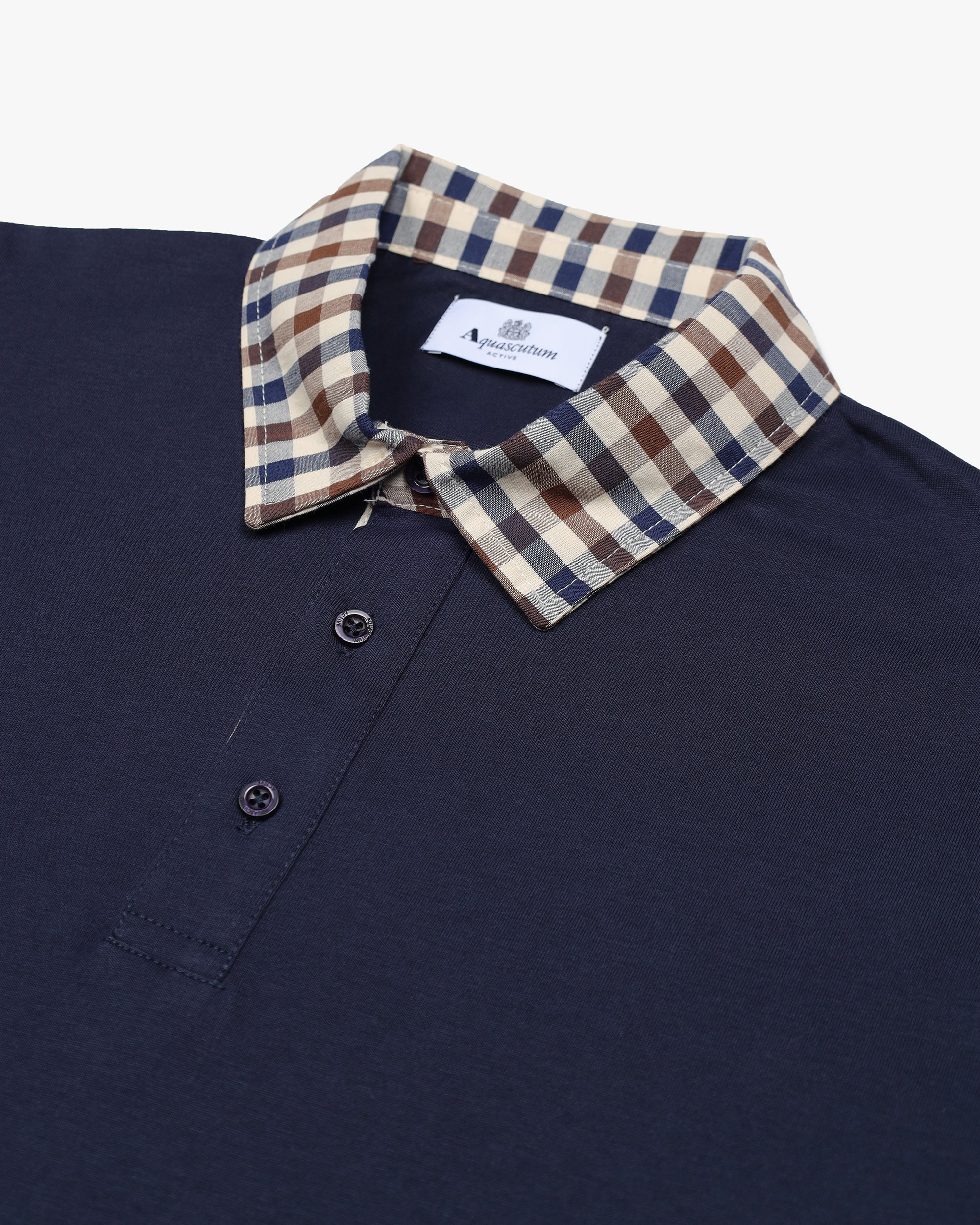 Polo manica lunga Aquascutum Active CLUB CHECK COLLAR POLO L/S