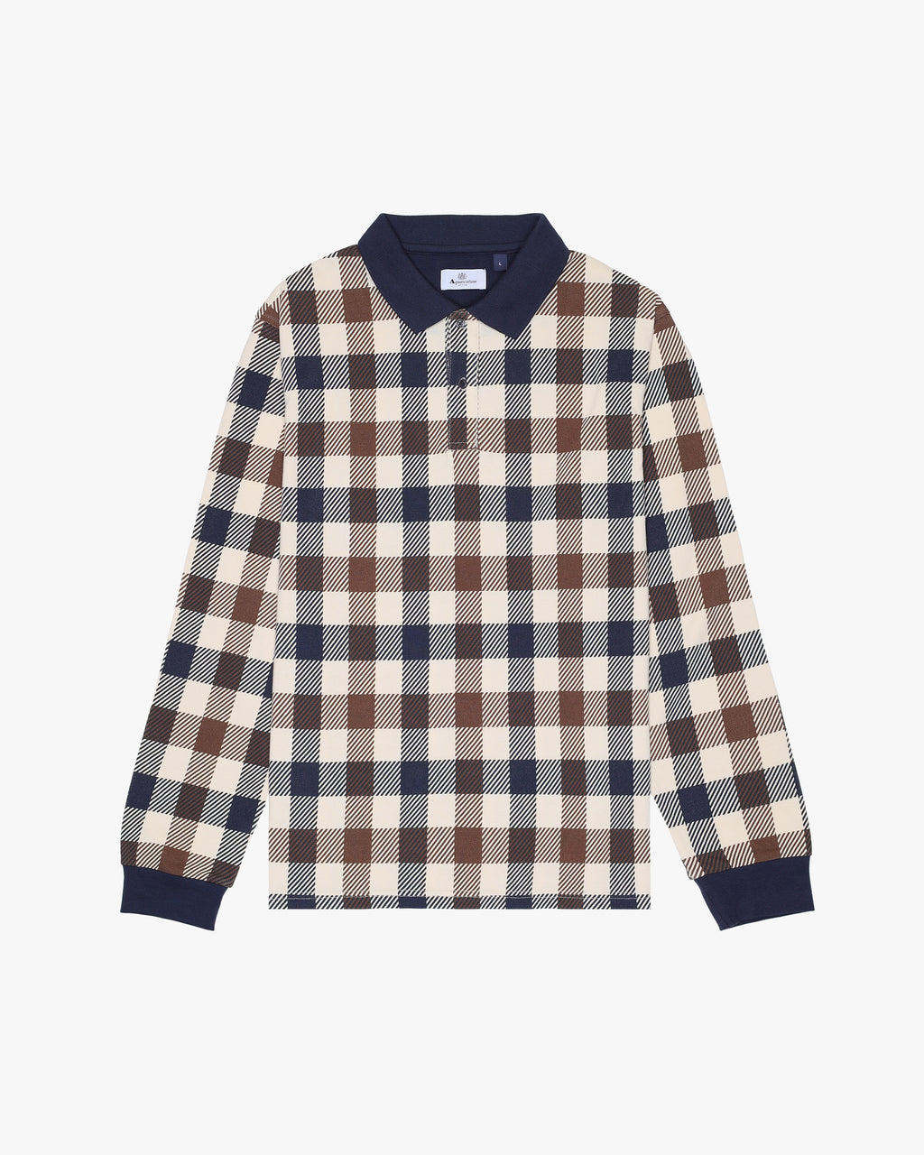 Polo manica lunga Aquascutum Active MACRO ICONIC POLO L/S