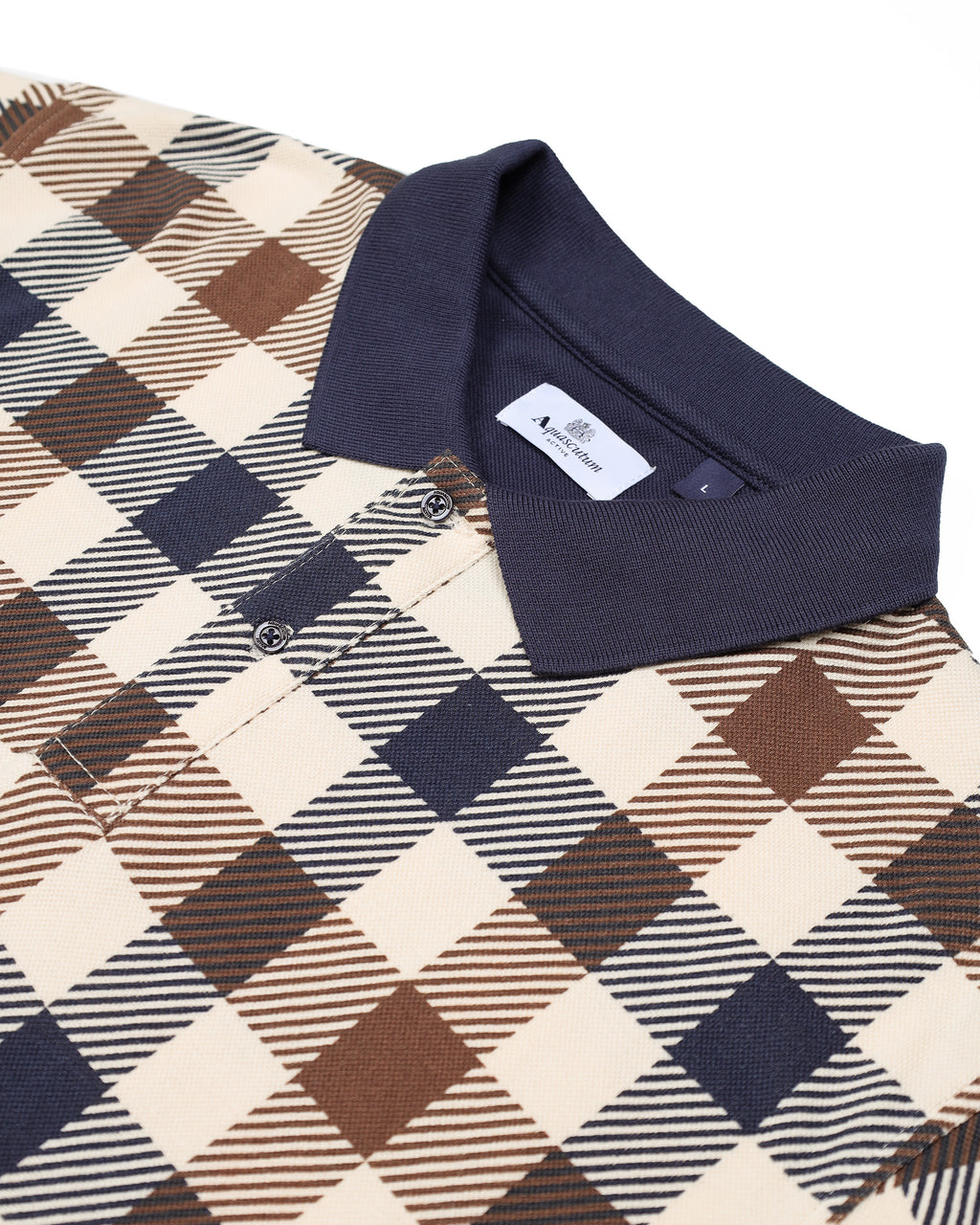 Polo manica lunga Aquascutum Active MACRO ICONIC POLO L/S