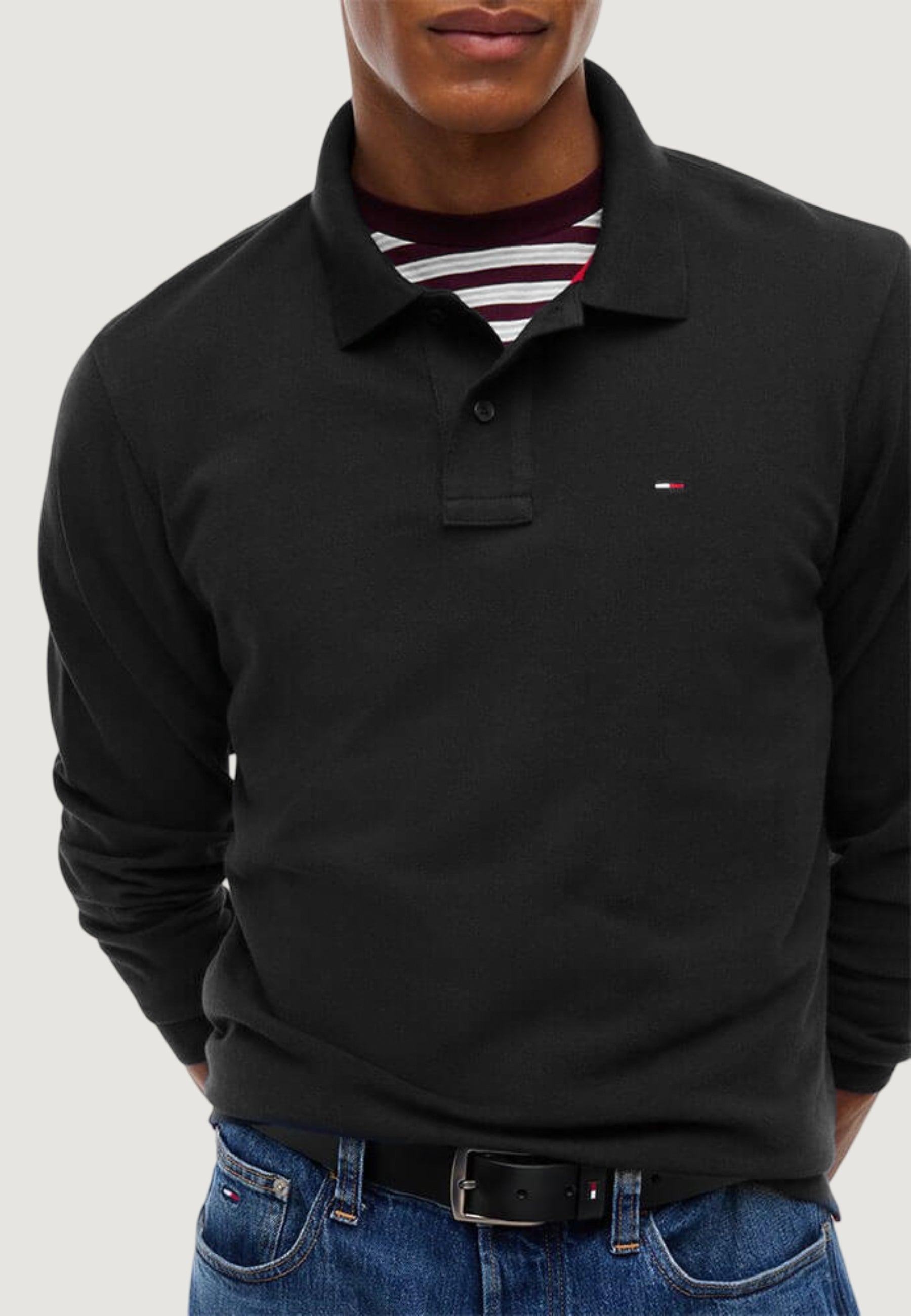 Polo manica lunga Tommy Hilfiger Jeans DM0DM23630