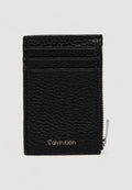 Portacarte Calvin Klein CK LEATHER N/S ZIP CARD CASE