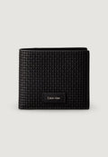 Portafoglio con portamonete Calvin Klein EMBOSSED WOVEN BILLFOLD W/ COIN