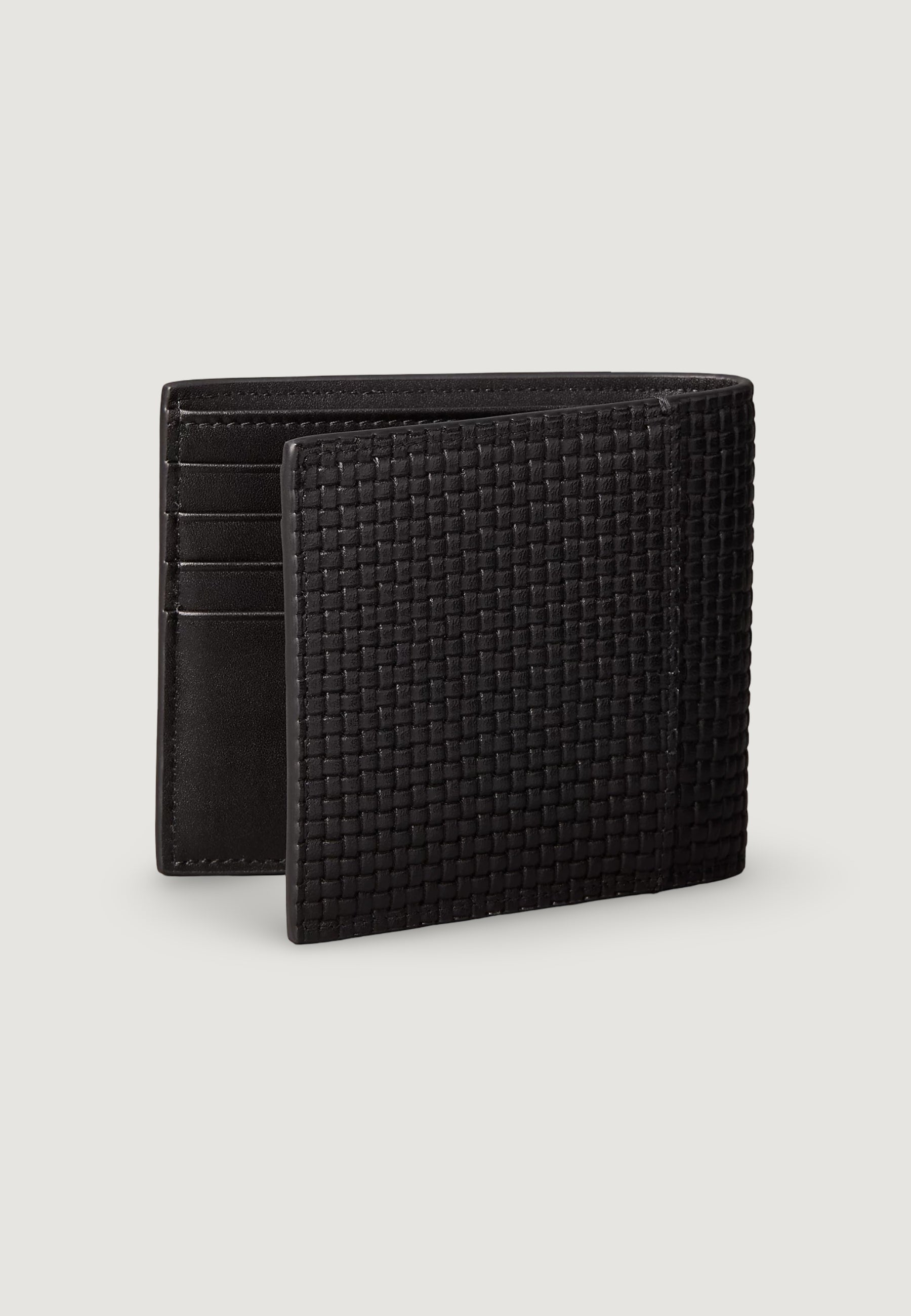 Portafoglio con portamonete Calvin Klein EMBOSSED WOVEN BILLFOLD W/ COIN