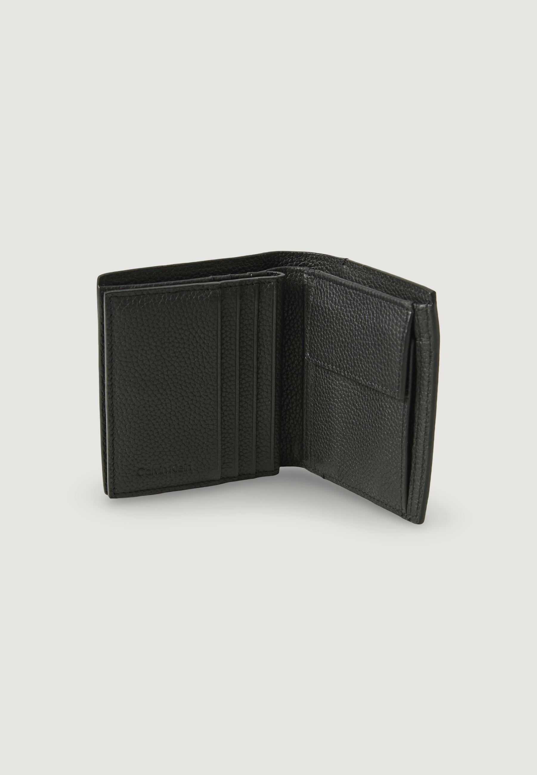 Portafoglio con portamonete Calvin Klein FOIL EMBOSS SLIM TRIFOLD w COIN