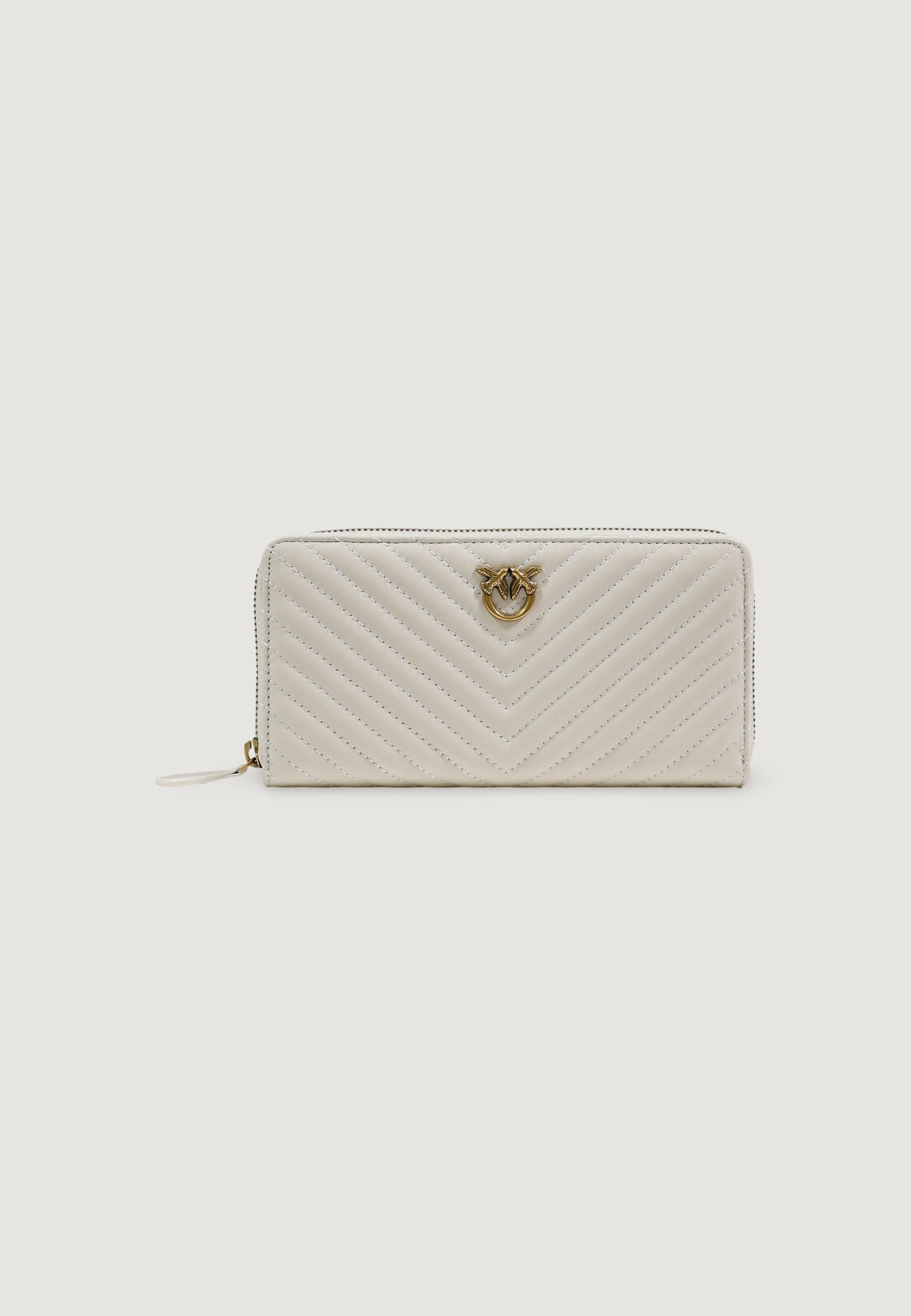 Portafoglio grande Pinko RYDER ZIP AROUND SHEEP NAPPA CHEVRON