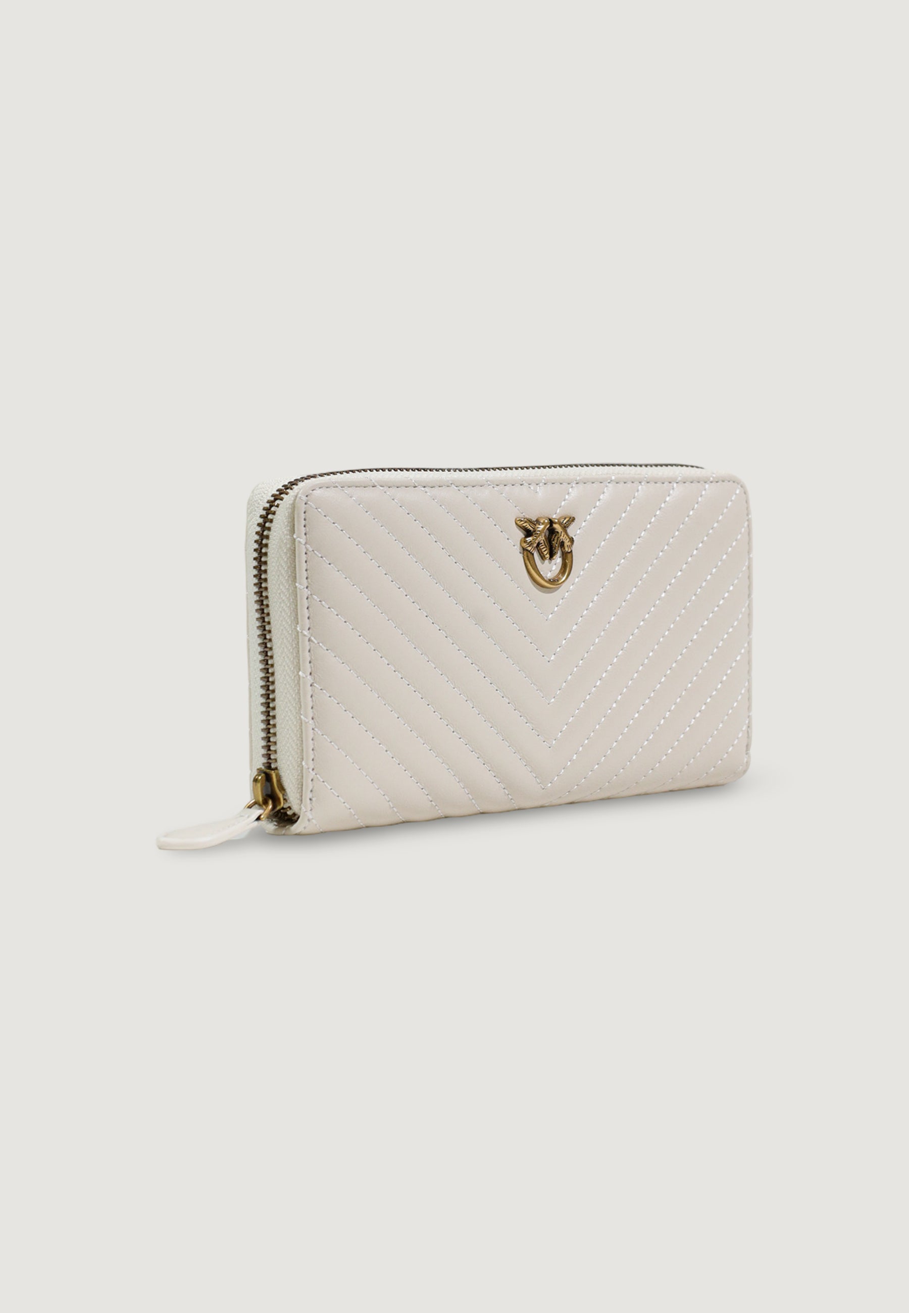 Portafoglio grande Pinko RYDER ZIP AROUND SHEEP NAPPA CHEVRON