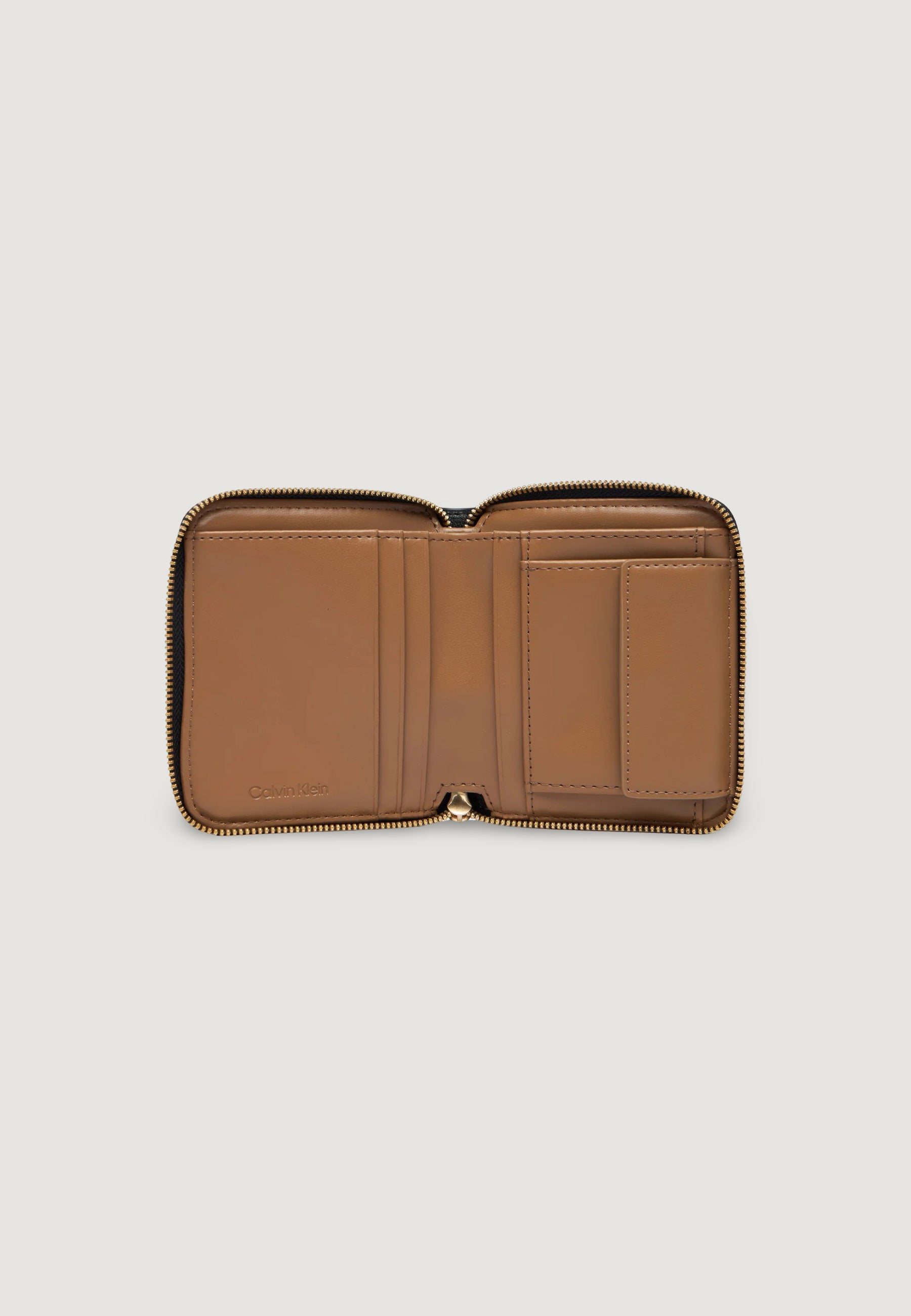 Portafoglio medio Calvin Klein FOIL LOGO SQUARE ZIP AROUND