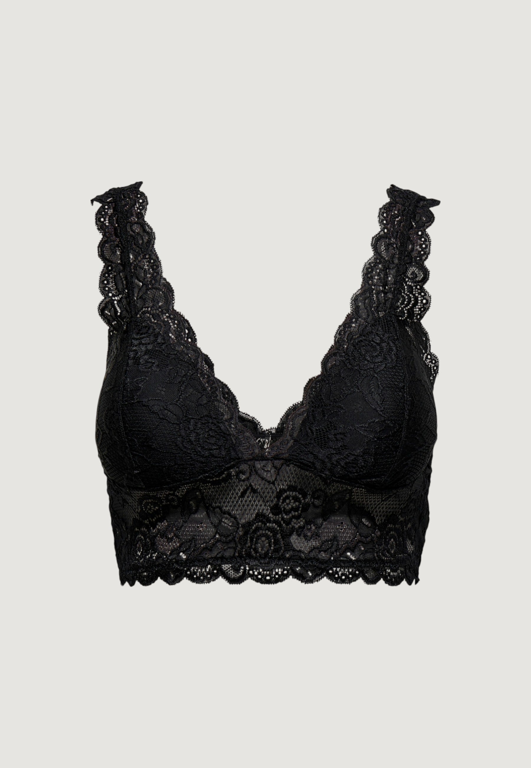 Gemm By Allsortz – Reggiseno Basic In Pizzo Nero – 3 Ganci E Spalline Regolabili – Donna
