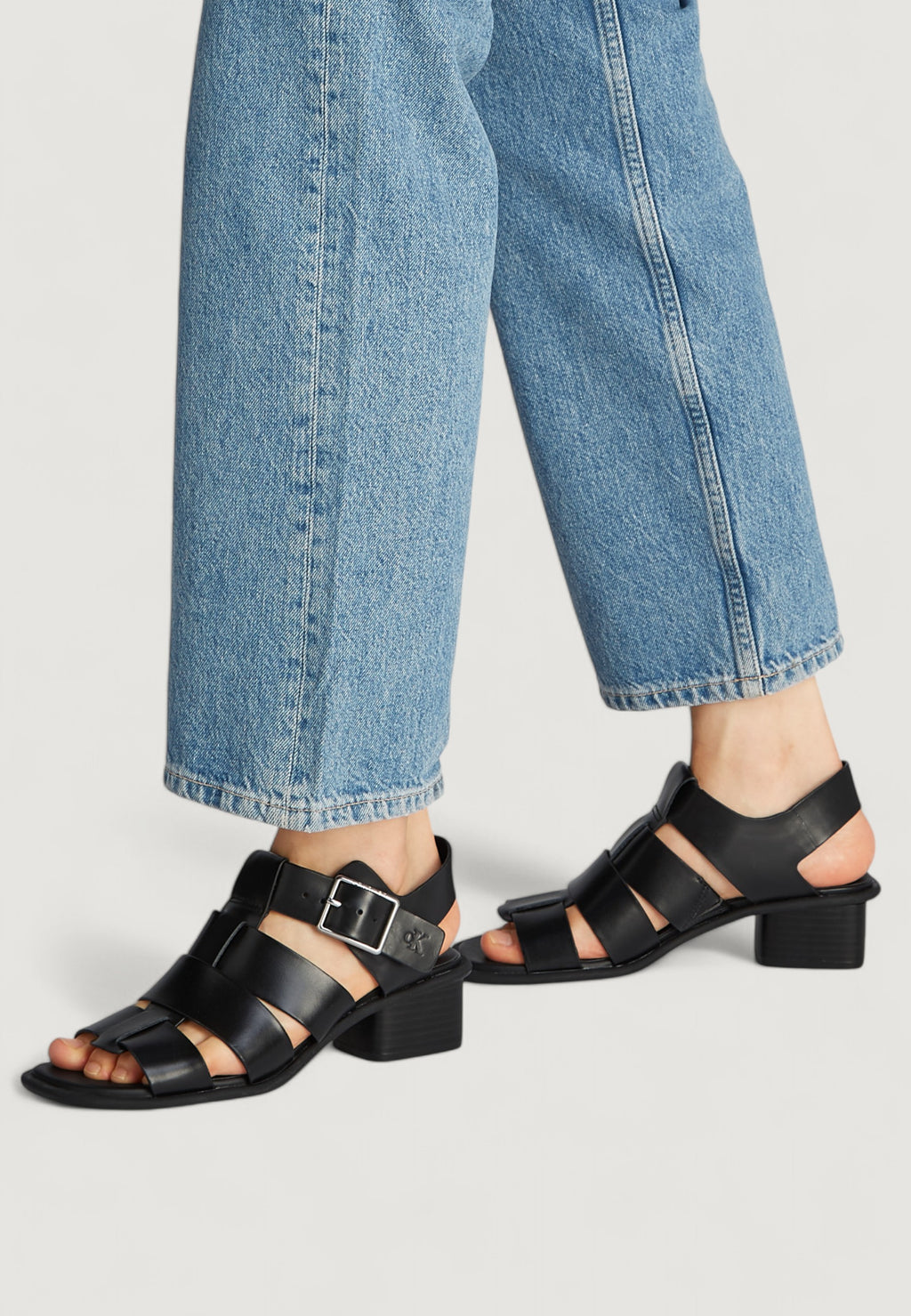 Sandali Calvin Klein Jeans HEEL SQUARE MG BUCKLE