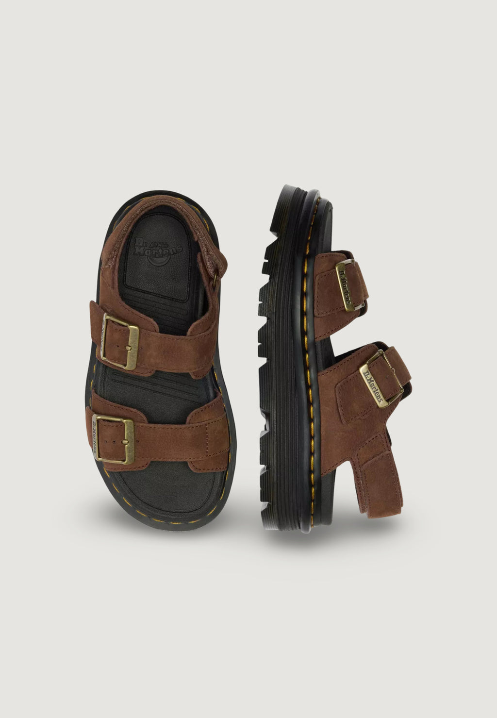 Sandali Dr. Martens Zebzag Sandal Sepia Brown Tumbled Nubuck