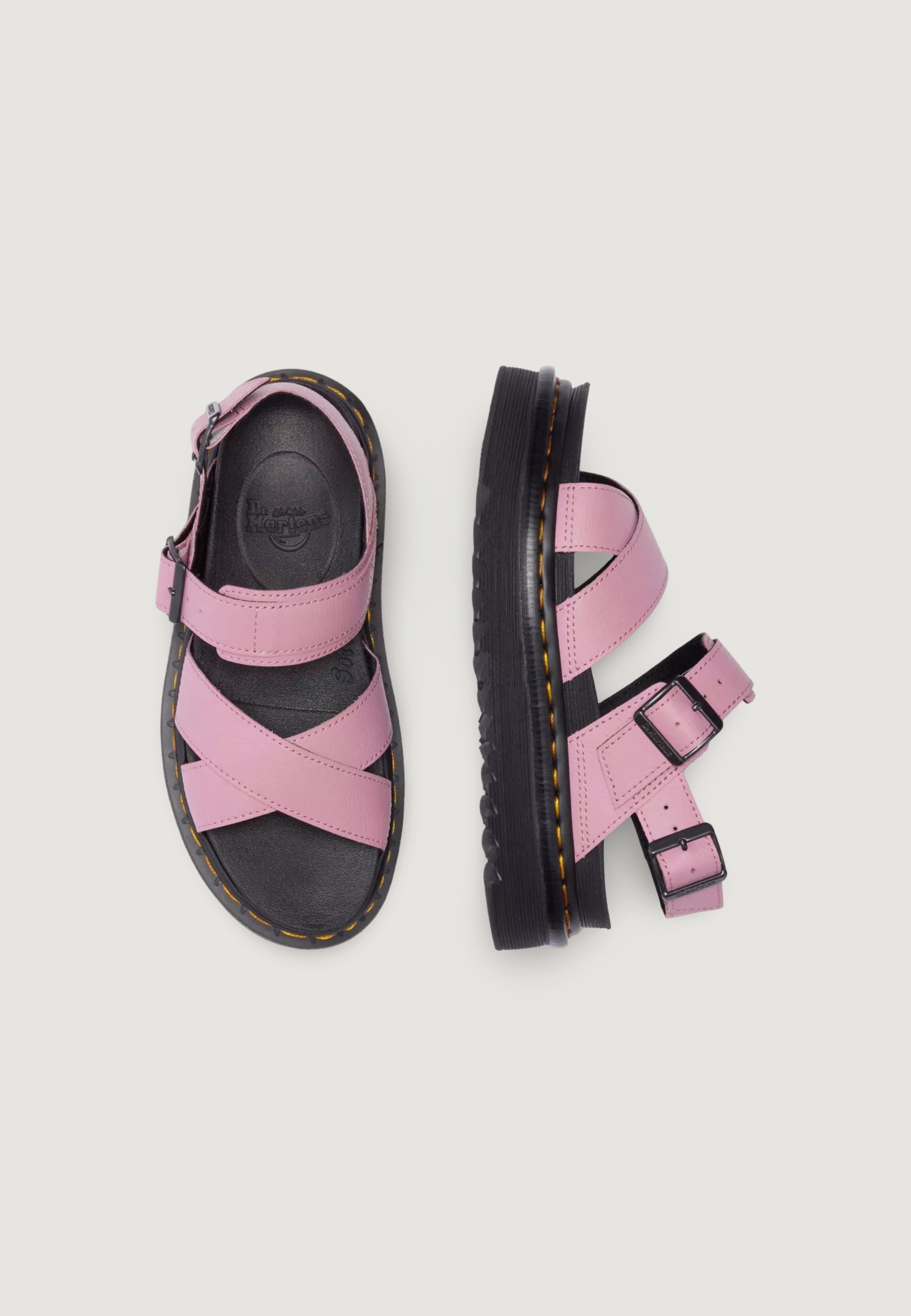 Sandali Dr. Martens Voss Ii Dusty Rose Athena - Imballo Originale Danneggiato - Prodotto Integro