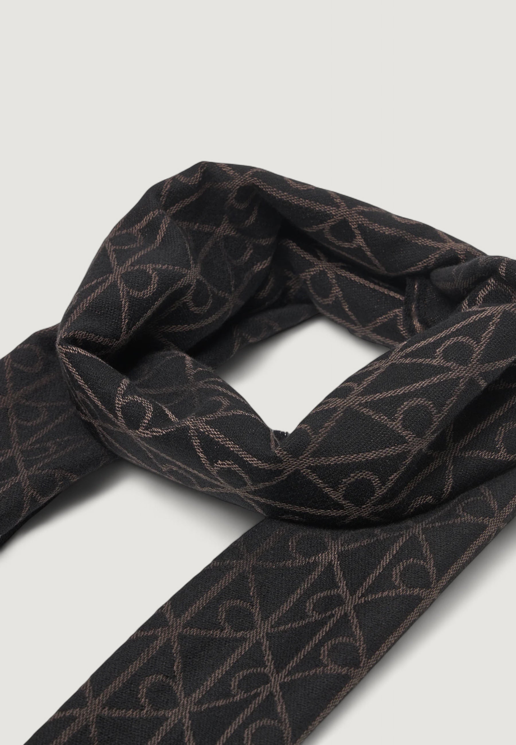 Sciarpa Calvin Klein TONAL AOP WOOL LW SCARF