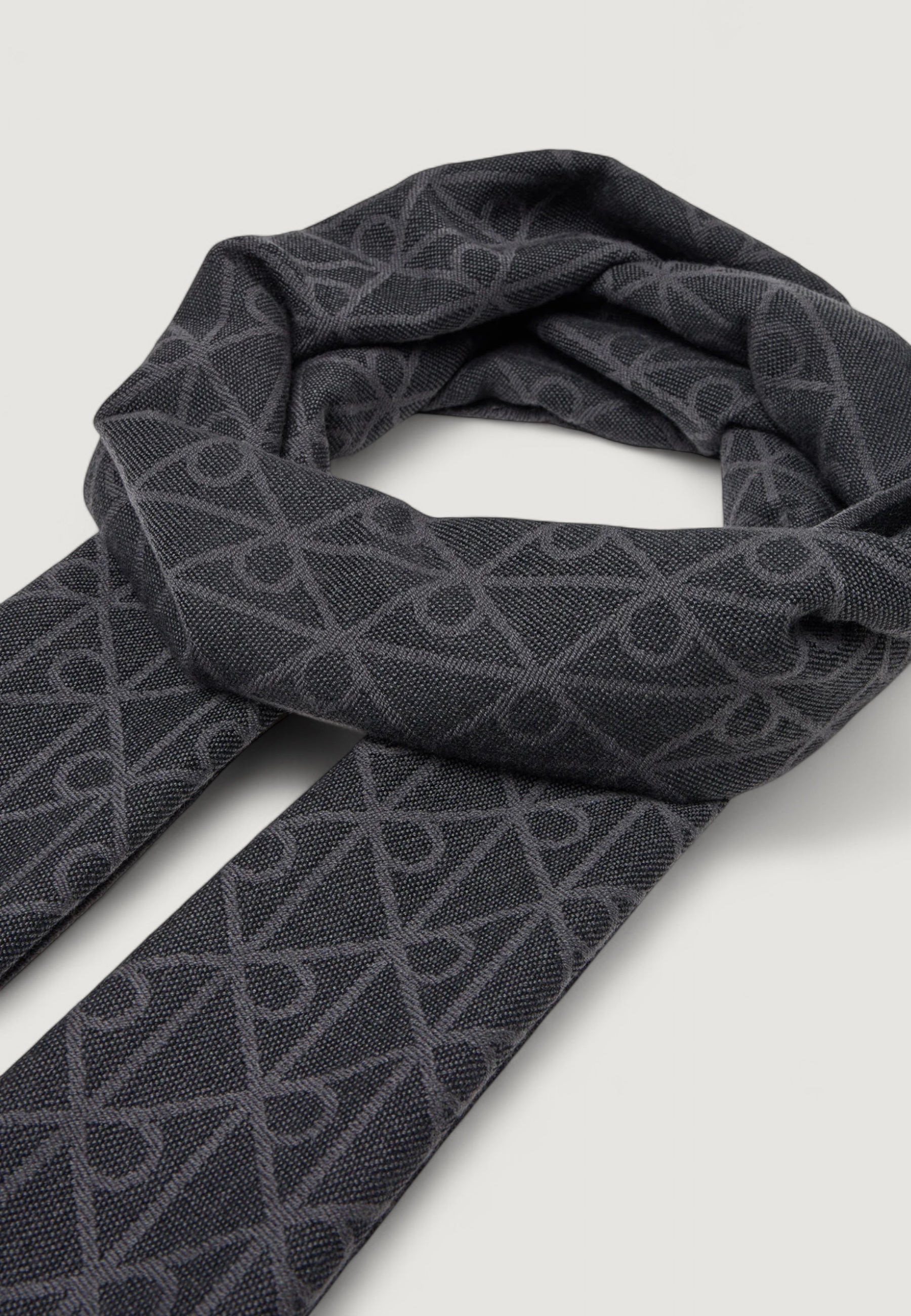 Sciarpa Calvin Klein TONAL AOP WOOL LW SCARF
