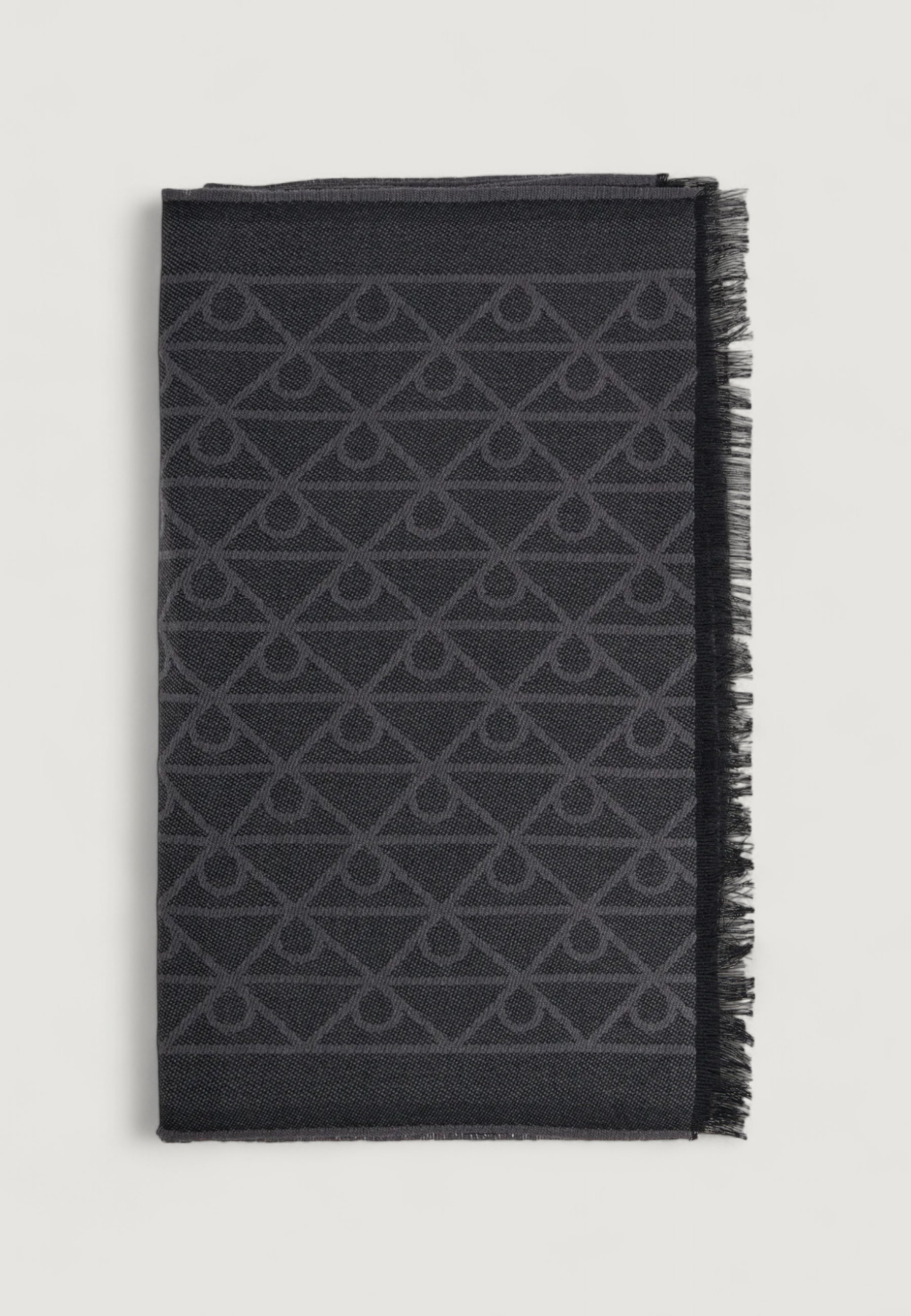 Sciarpa Calvin Klein TONAL AOP WOOL LW SCARF