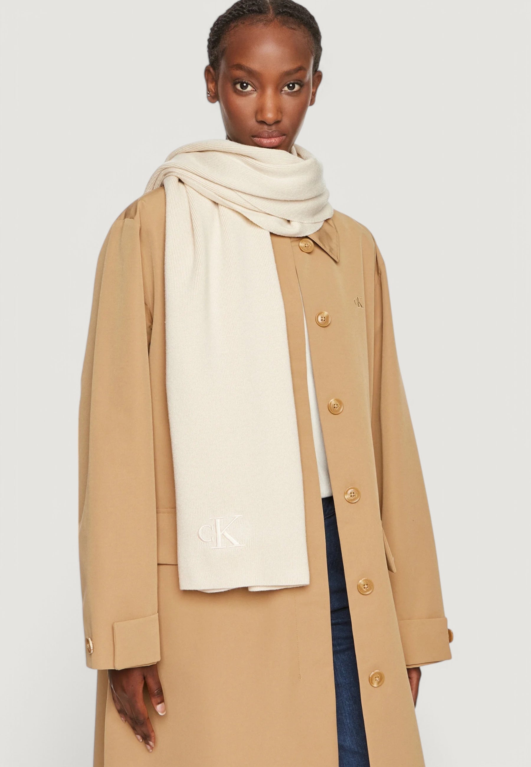 Sciarpa Calvin Klein MONOGRAM EMBRO SCARF